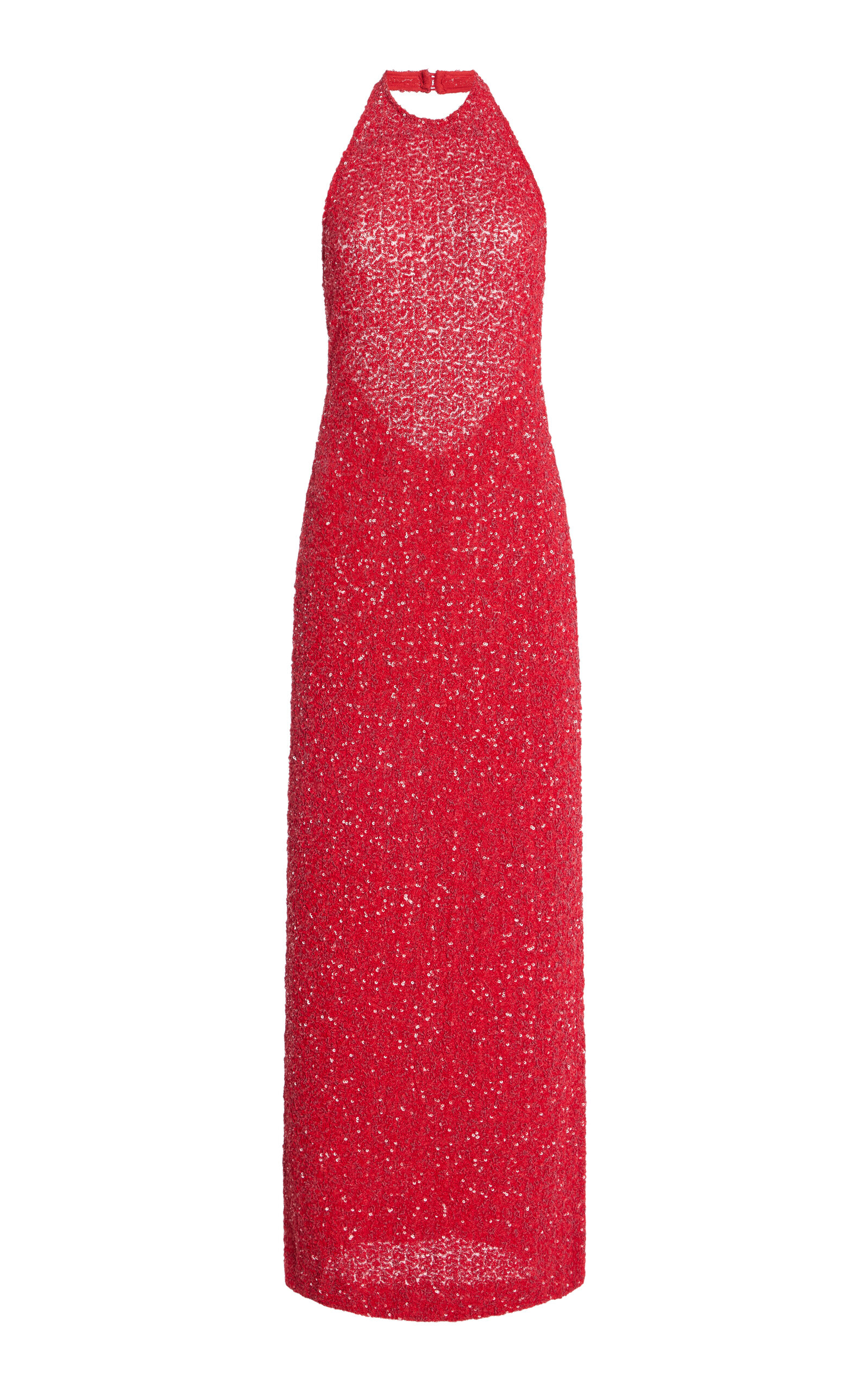 Tove Colette Sequined Midi Halter Dress - Women's Clothing