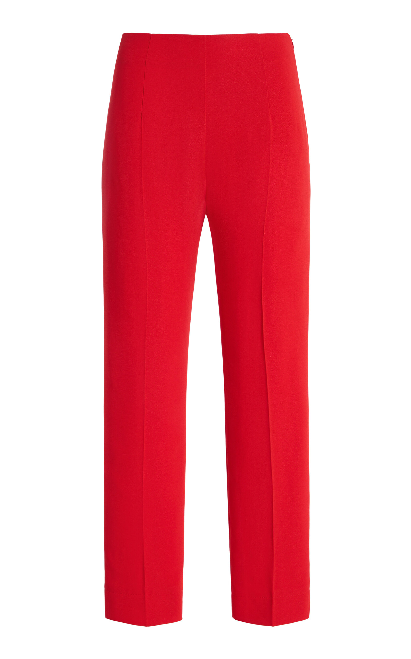 Tove Drew Crepe Cropped Trousers In Red