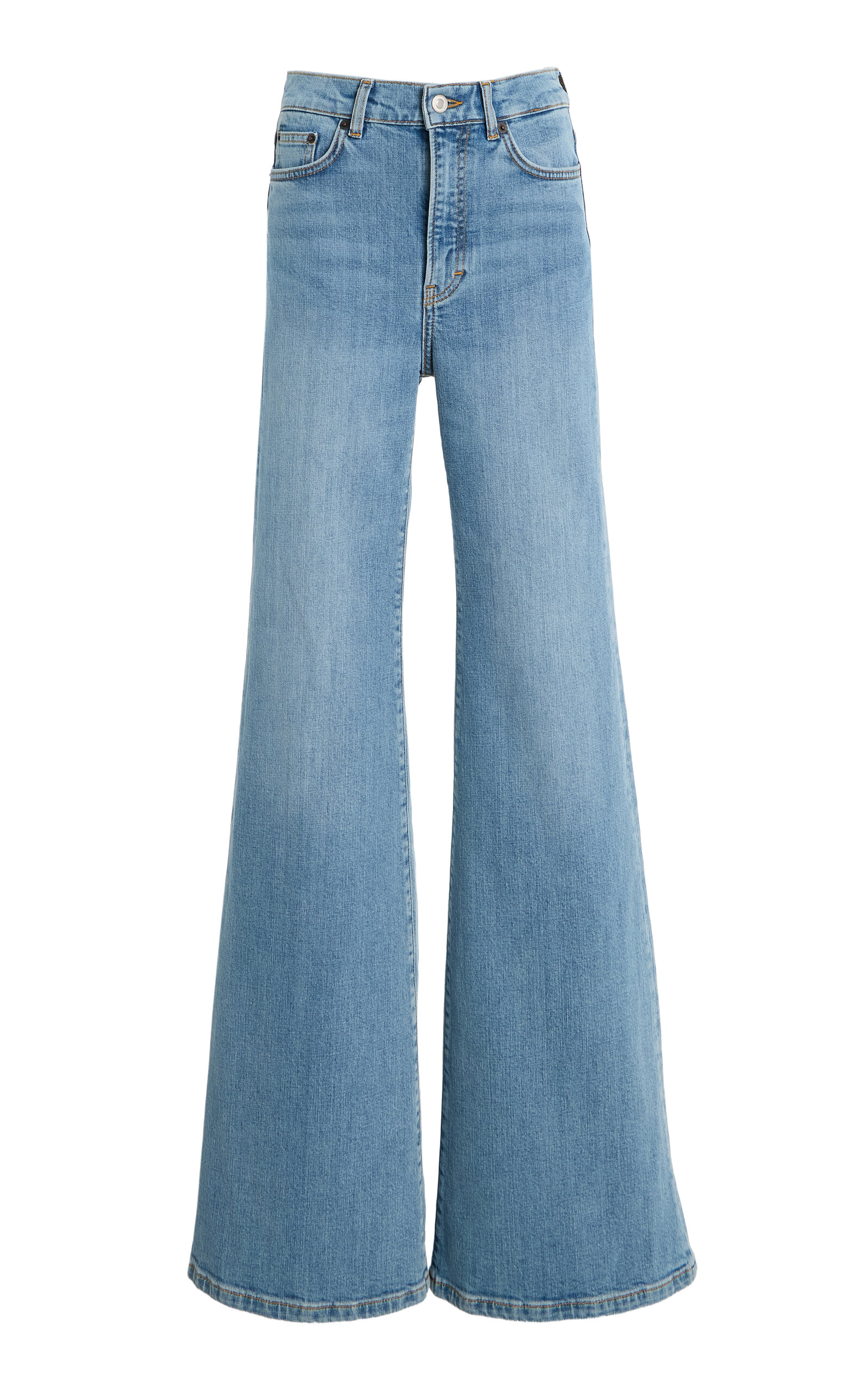 Jeanerica Fuji Stretch High-rise Flared Jeans In Blue