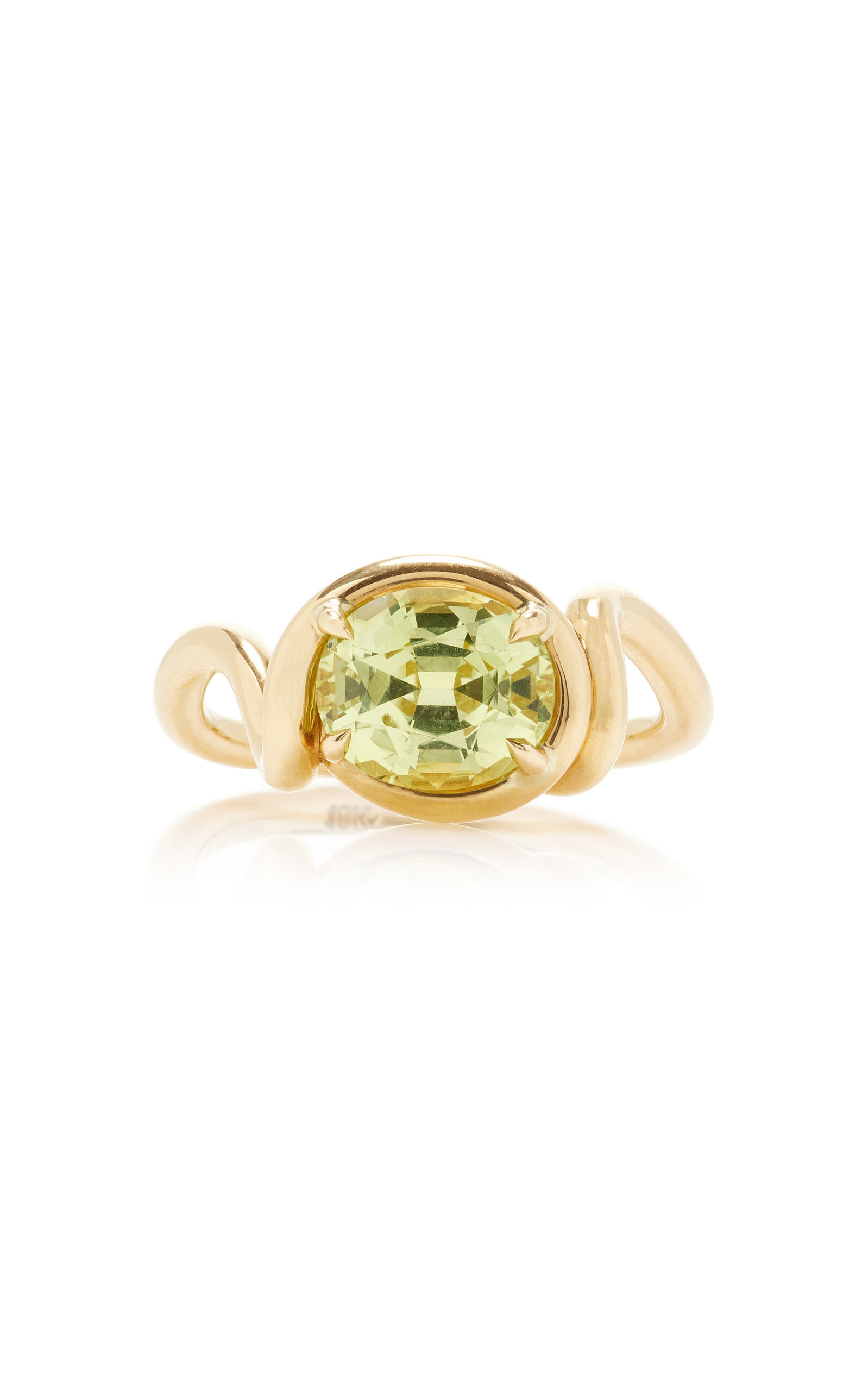 18k Yellow Gold Chrysoberyl Oval Ring