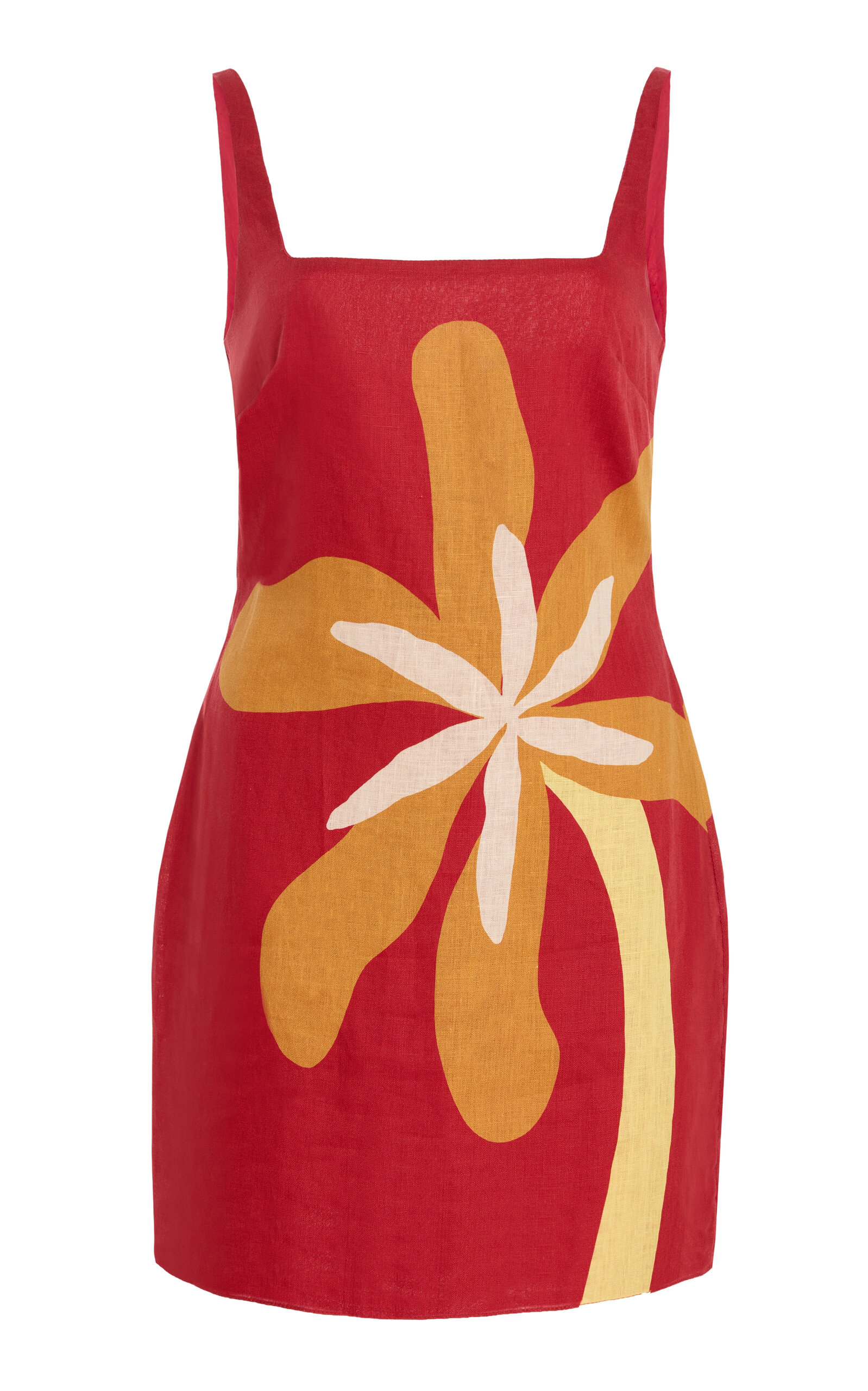 Cala de la Cruz Siela Floral Linen Mini Dress