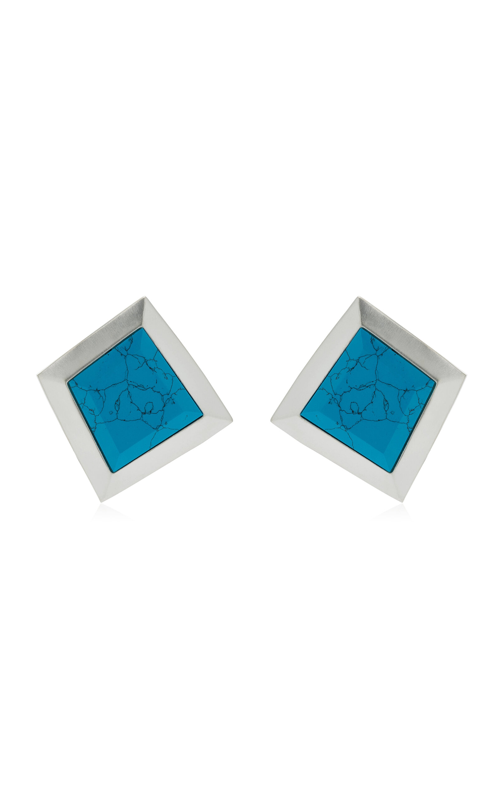 VALÉRE - IXV04 Turquoise 22K Gold-Plated Earrings - Blue - OS - Moda Operandi - Gifts For Her