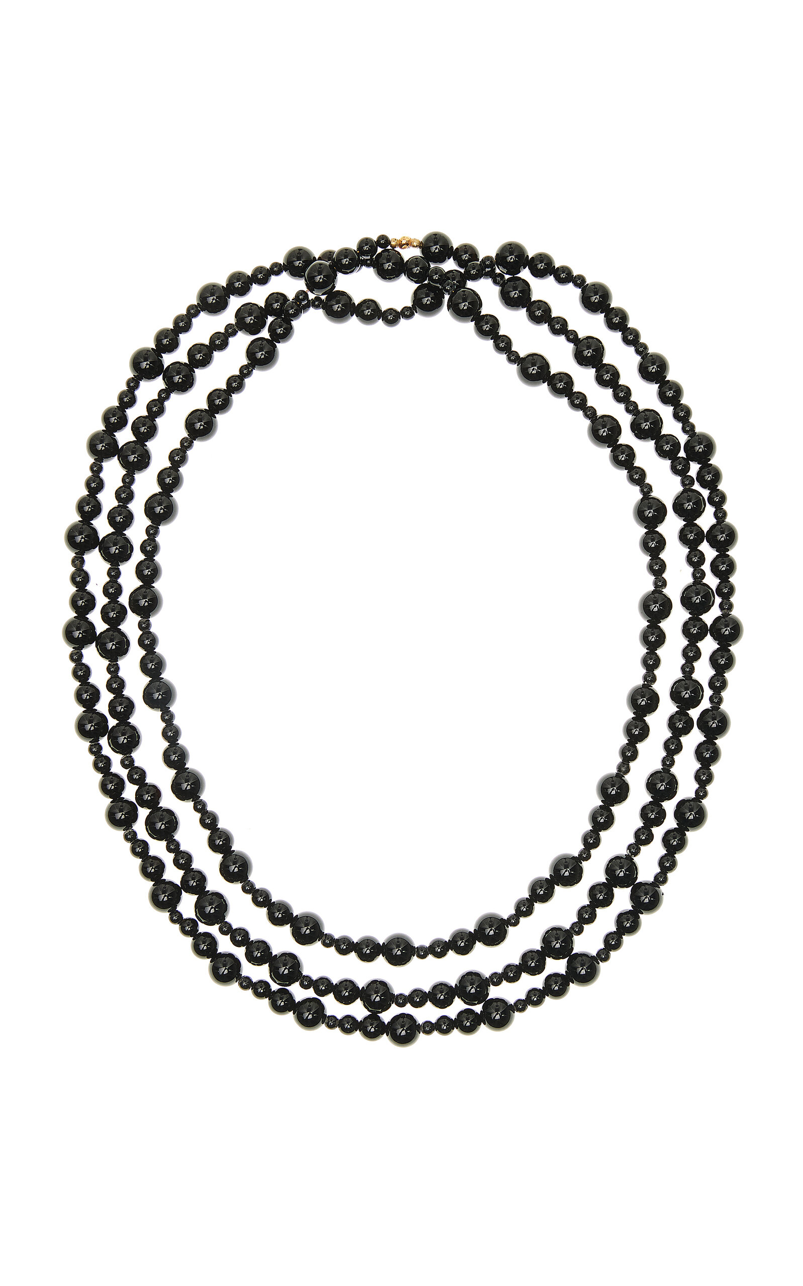 Jennifer Behr Veda Onyx Beaded Necklace In Black