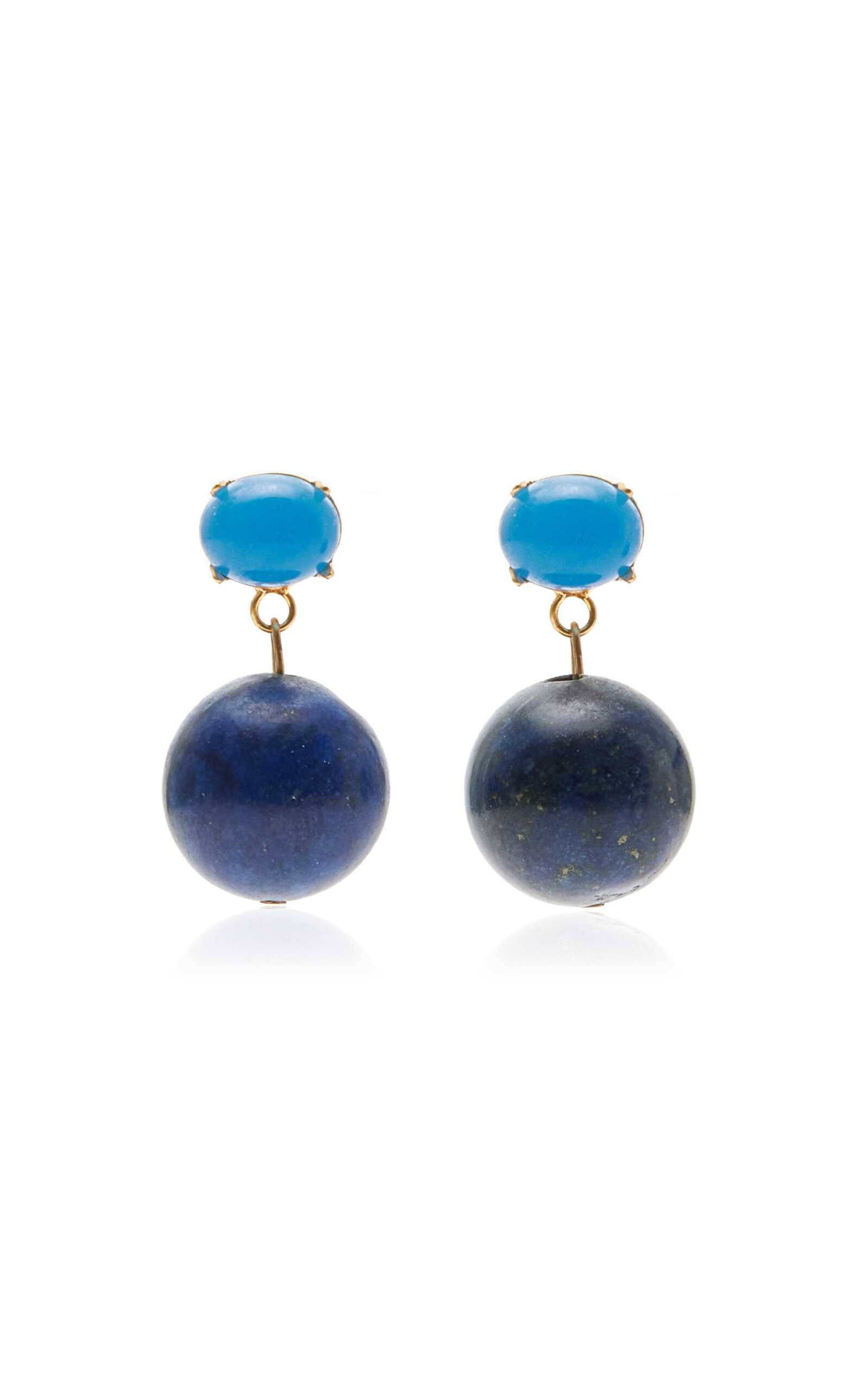 Jennifer Behr Everly Lapis Earrings In Blue