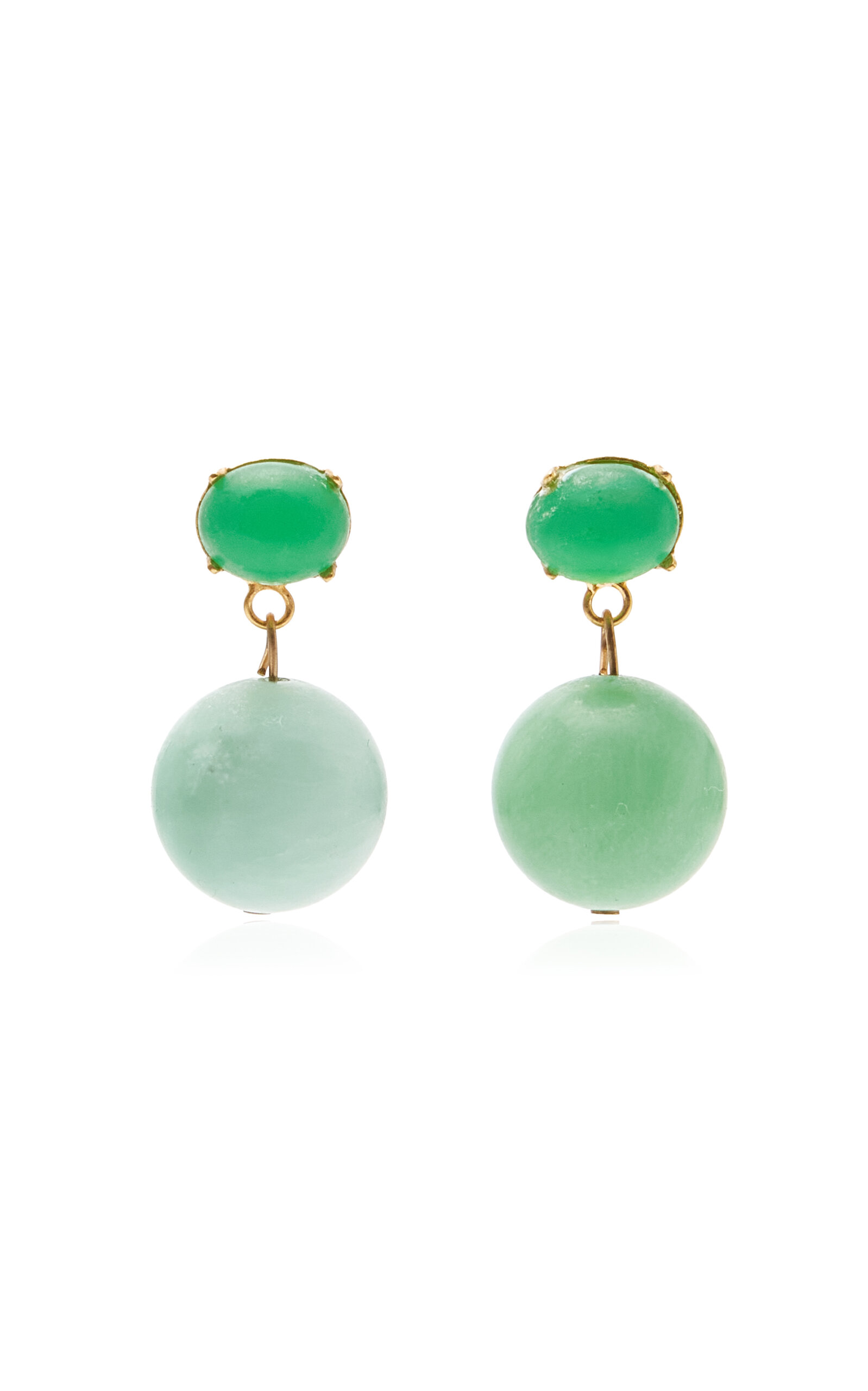 Jennifer Behr Everly Lapis Earrings In Green