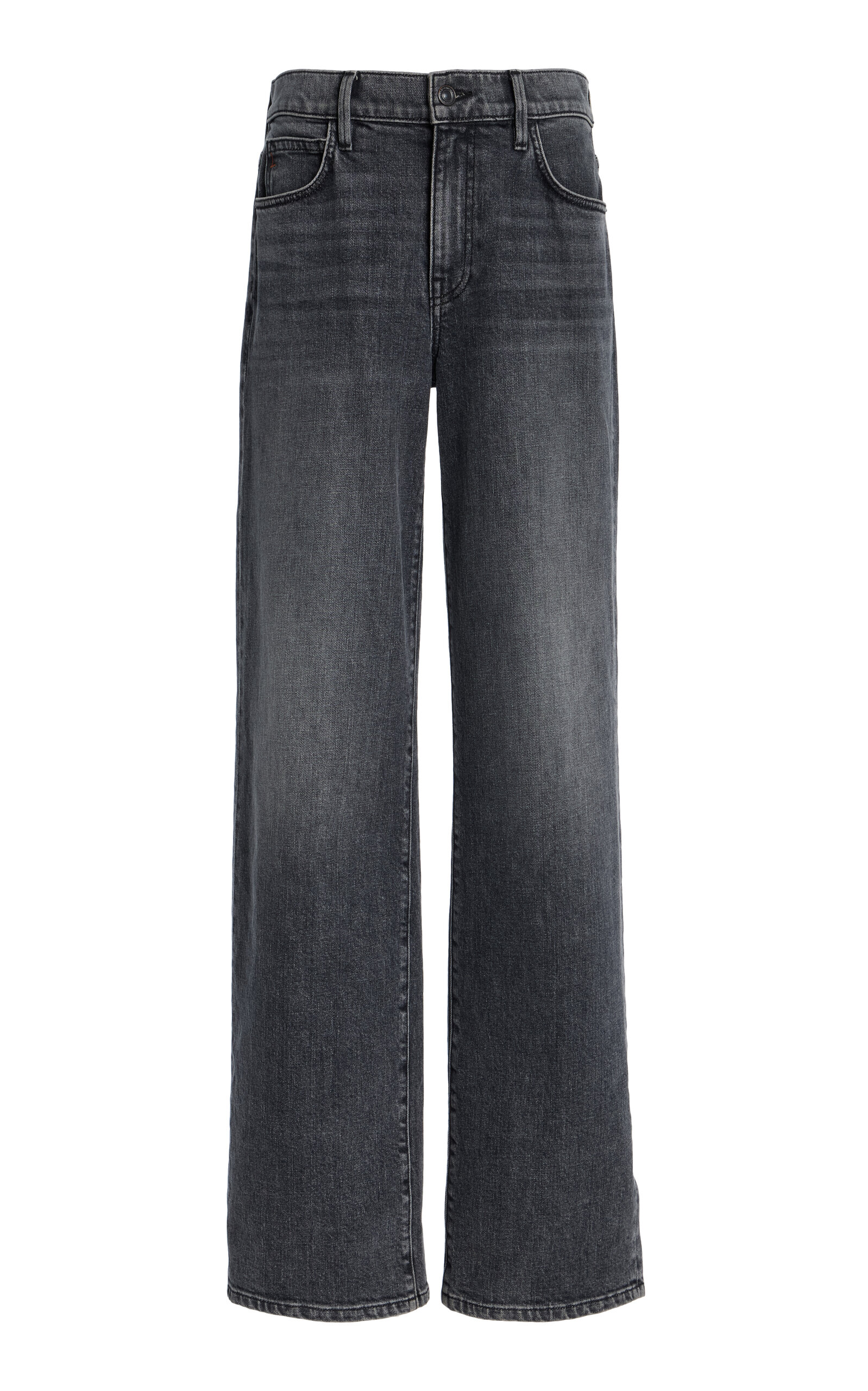 Lafayette 148 L148 Denim Wyckoff Wide Leg Jean In Gray