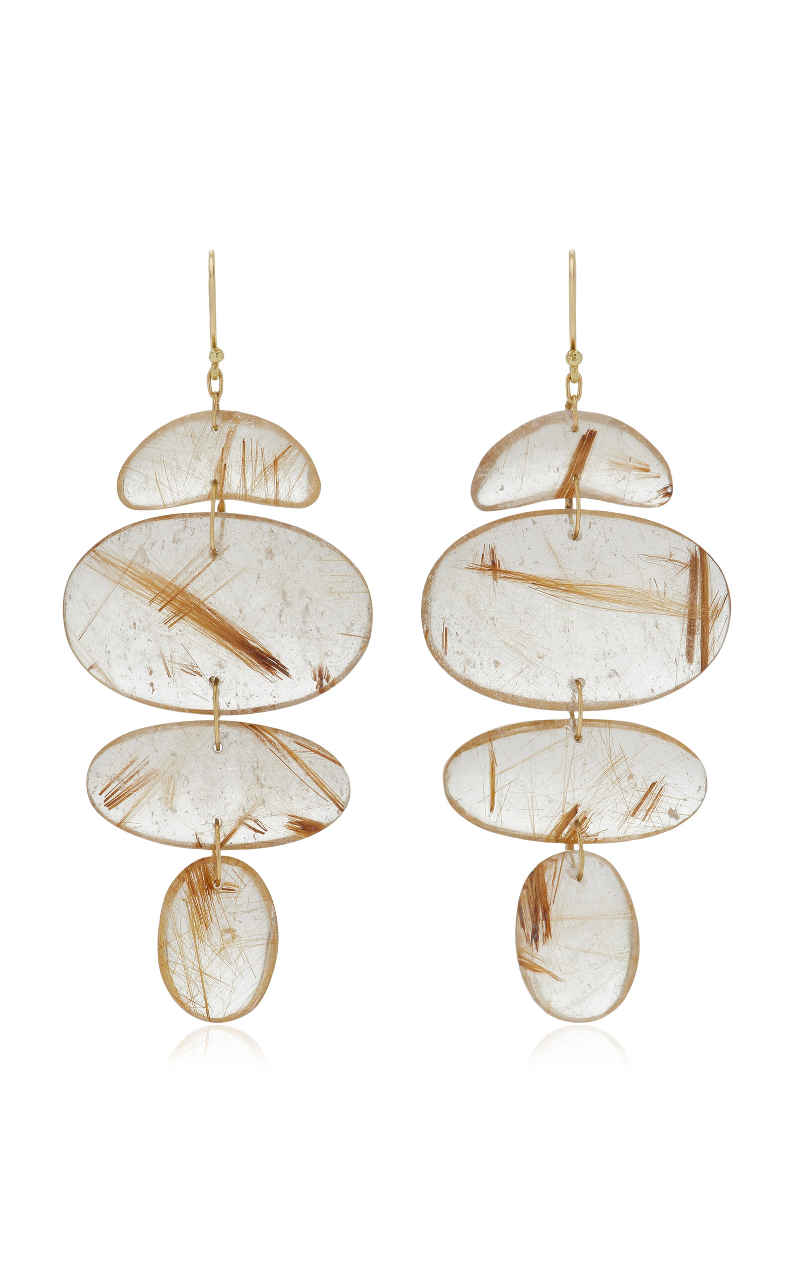 Ten Thousand Things Totem 18k Yellow Gold Quartz Earrings In Gold