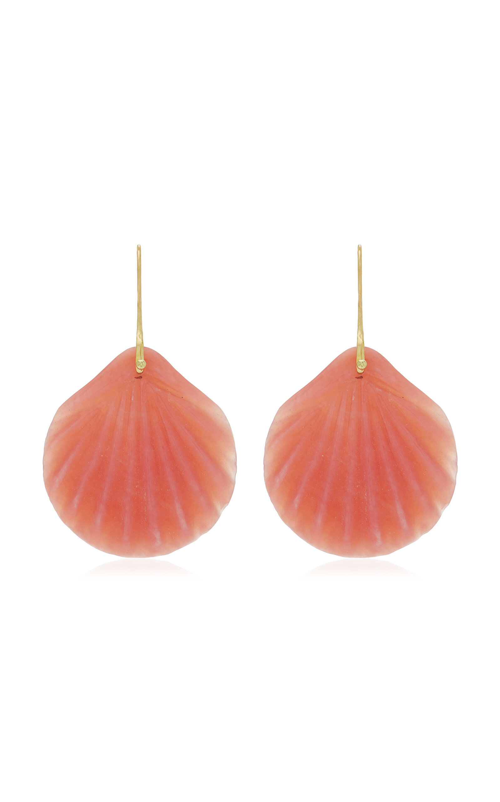 Ten Thousand Things Fan 18k Yellow Gold Opal Earrings In Brown