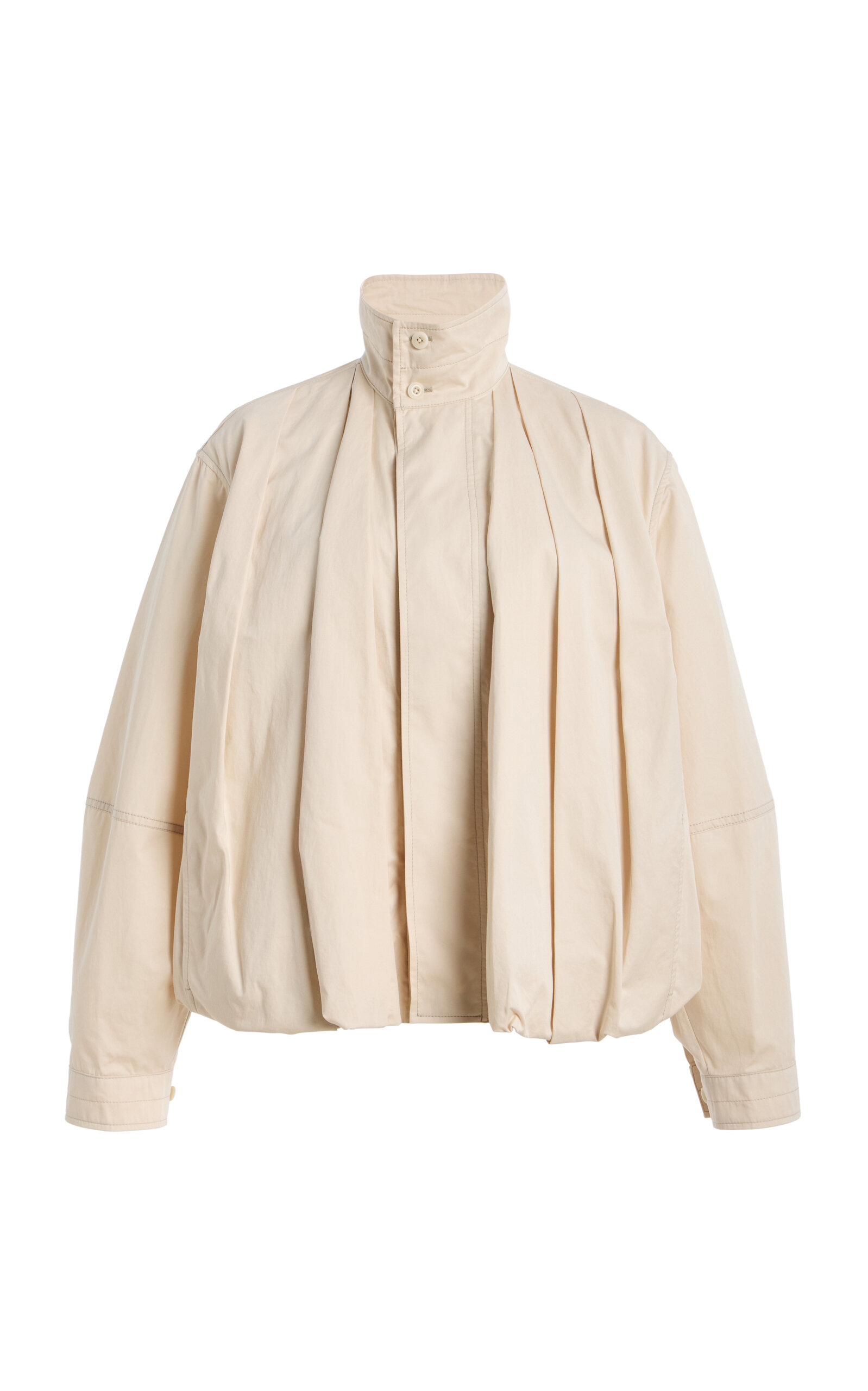 Lemaire Pleated Cotton Satin Blouson Jacket