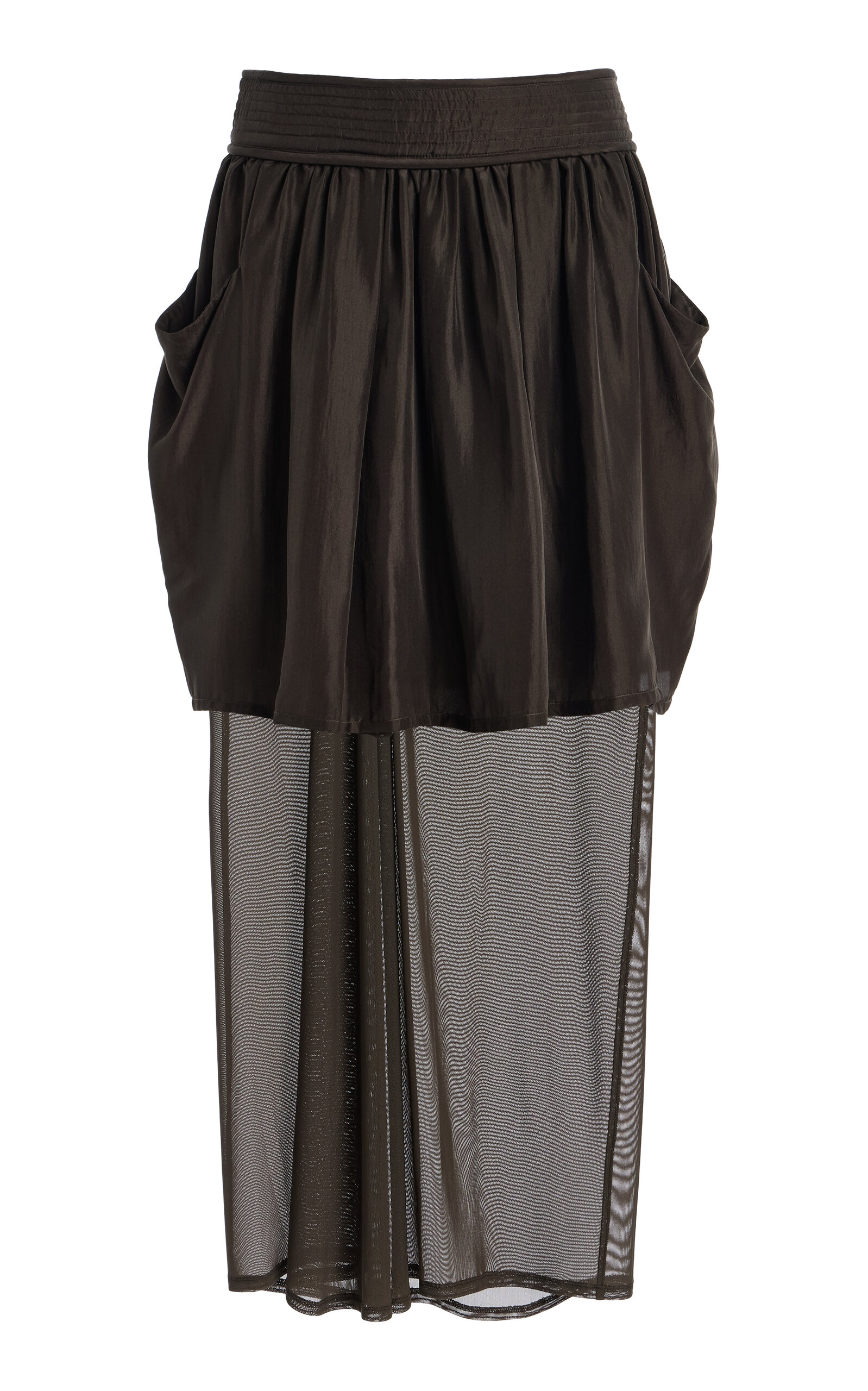 Lemaire Double-Layer Silk Midi Skirt