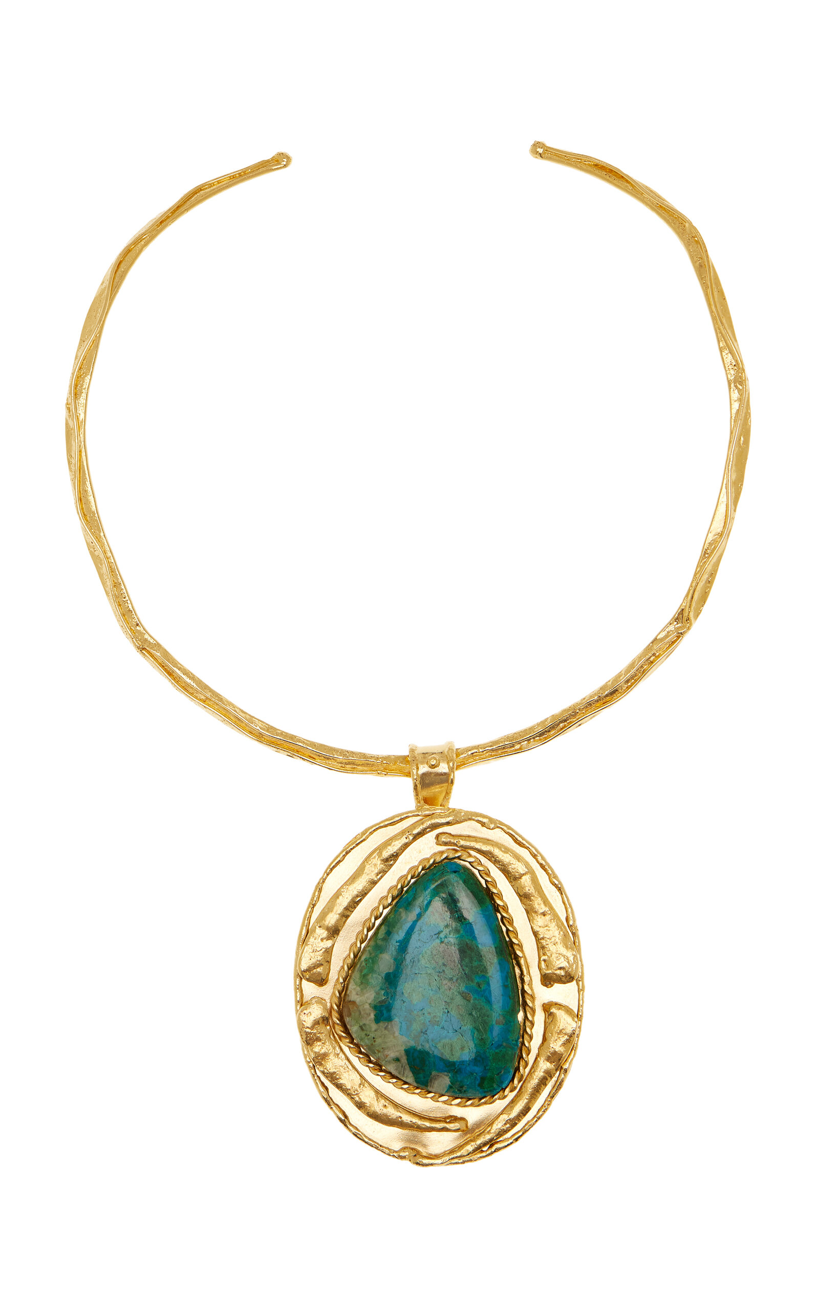 Sylvia Toledano 18k Gold Plated Chrysocolla Necklace