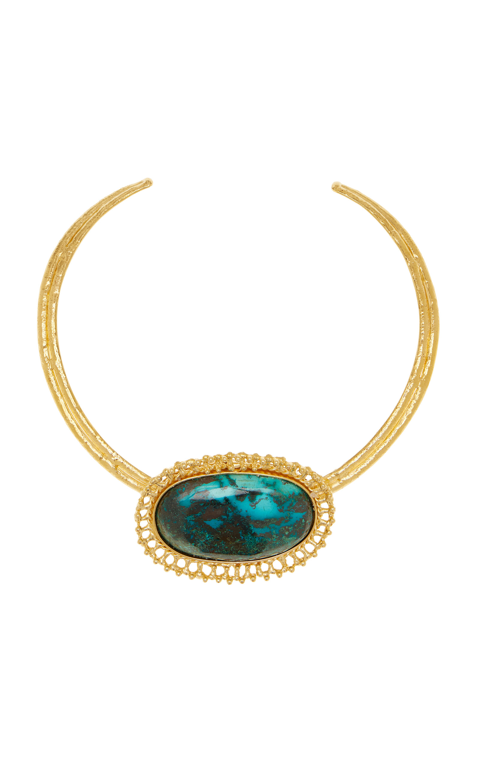 Sylvia Toledano 18k Gold Plated Chrysocolla Necklace - Gold - OS - Moda Operandi