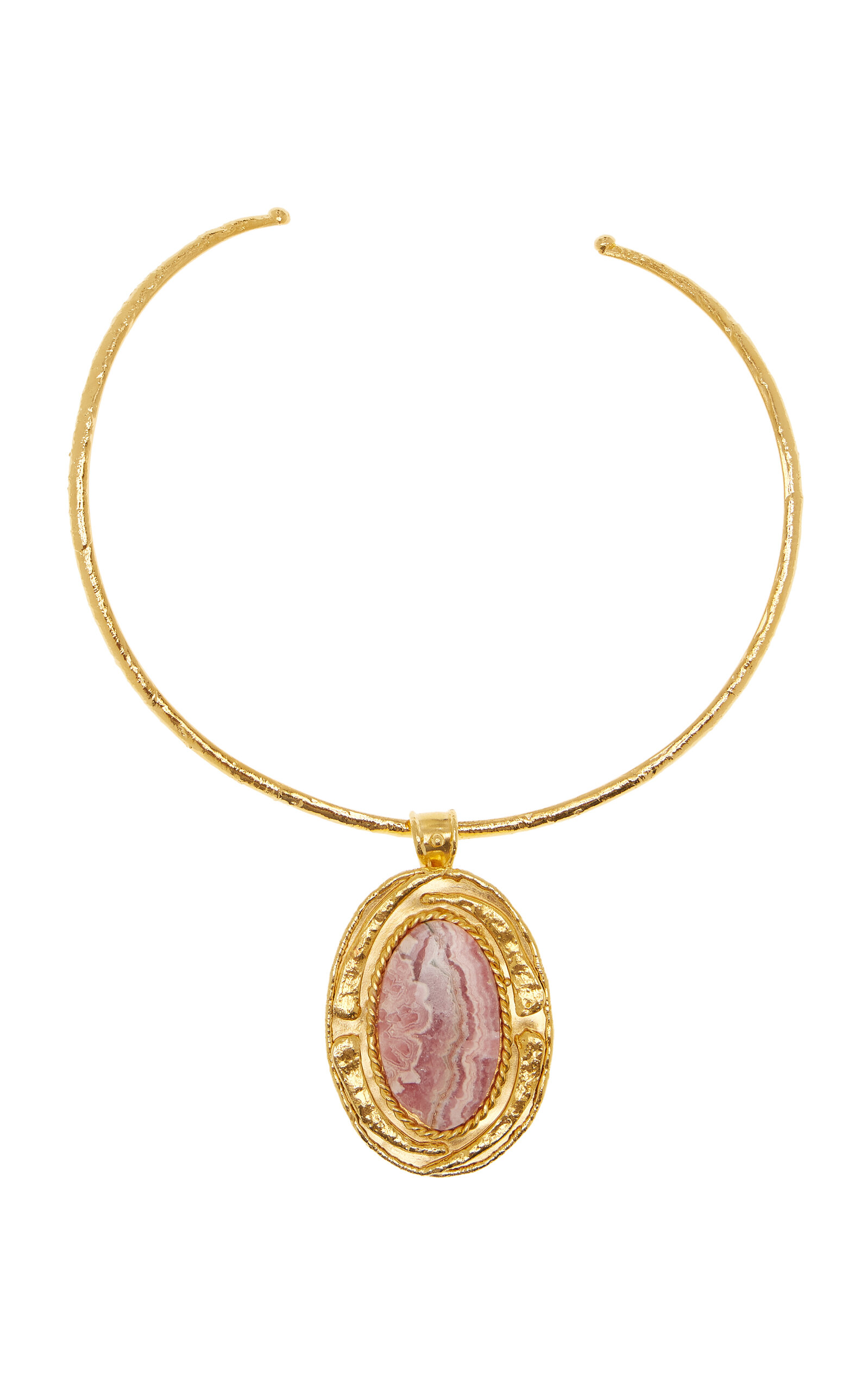 Sylvia Toledano 18k Gold Plated Rhodochrosite Necklace - Gold - OS - Moda Operandi