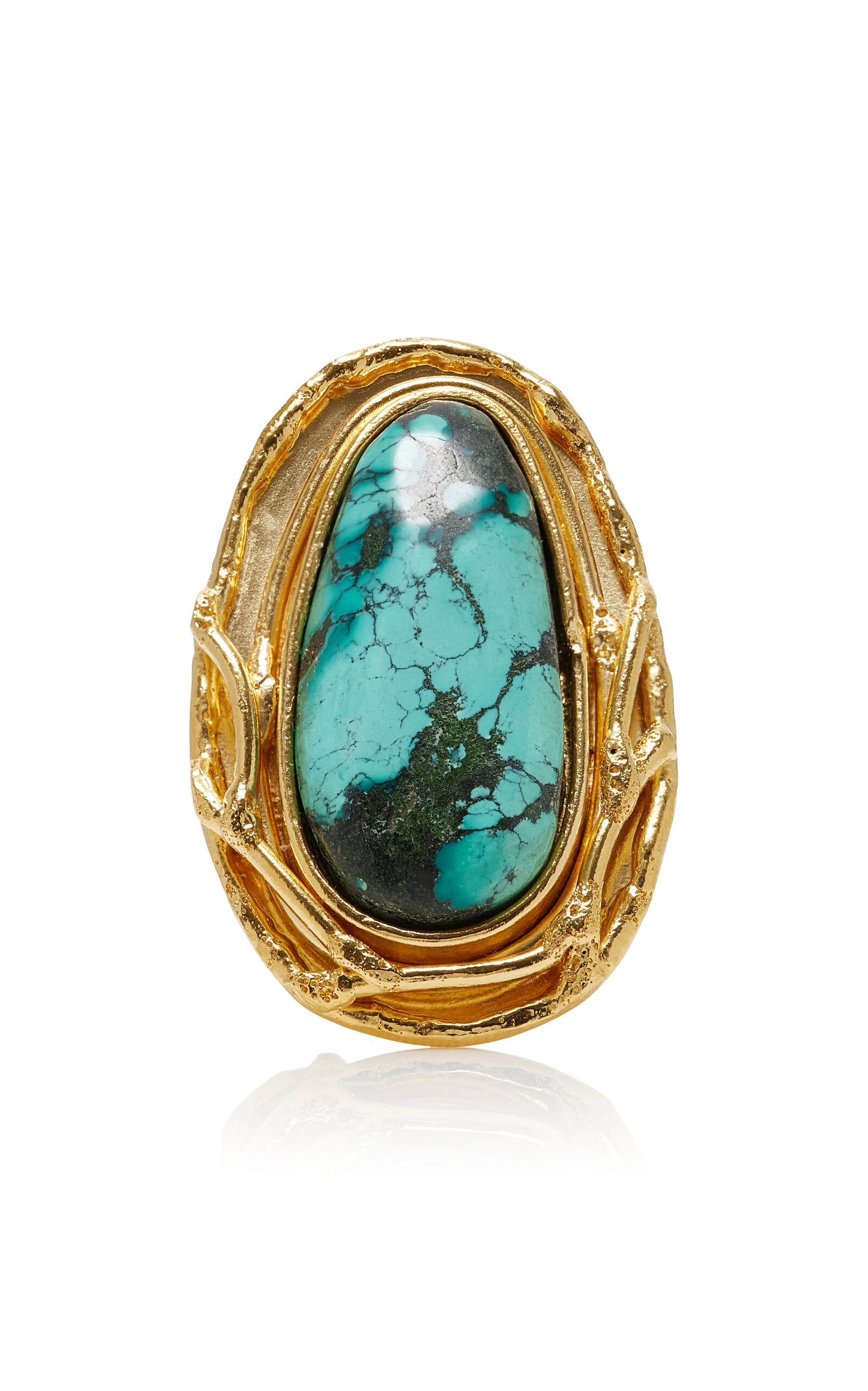 Sylvia Toledano 18k Gold Plated Turquoise Ring - Gold - OS - Moda Operandi