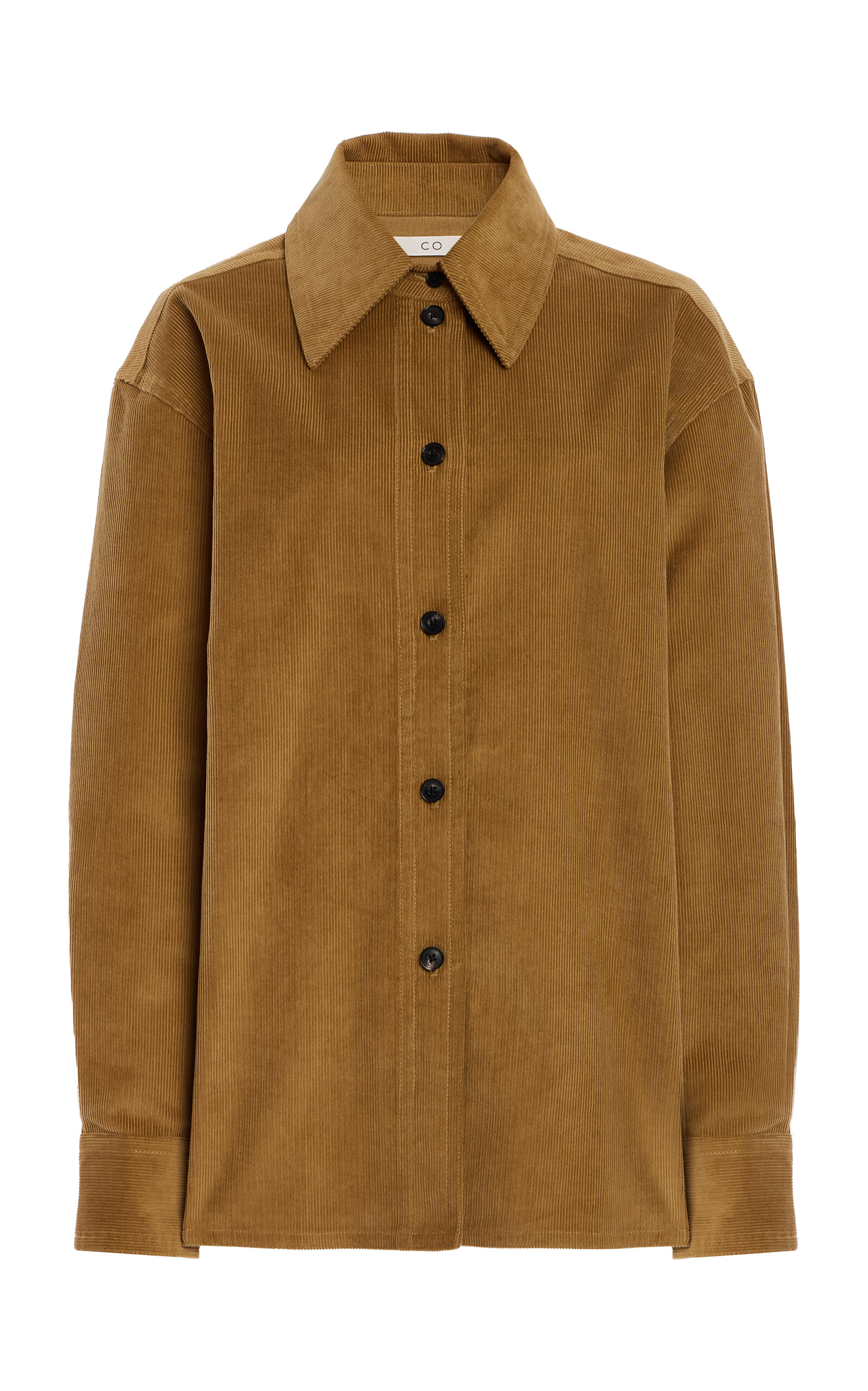Co Tton Rduroy Overshirt In Brown