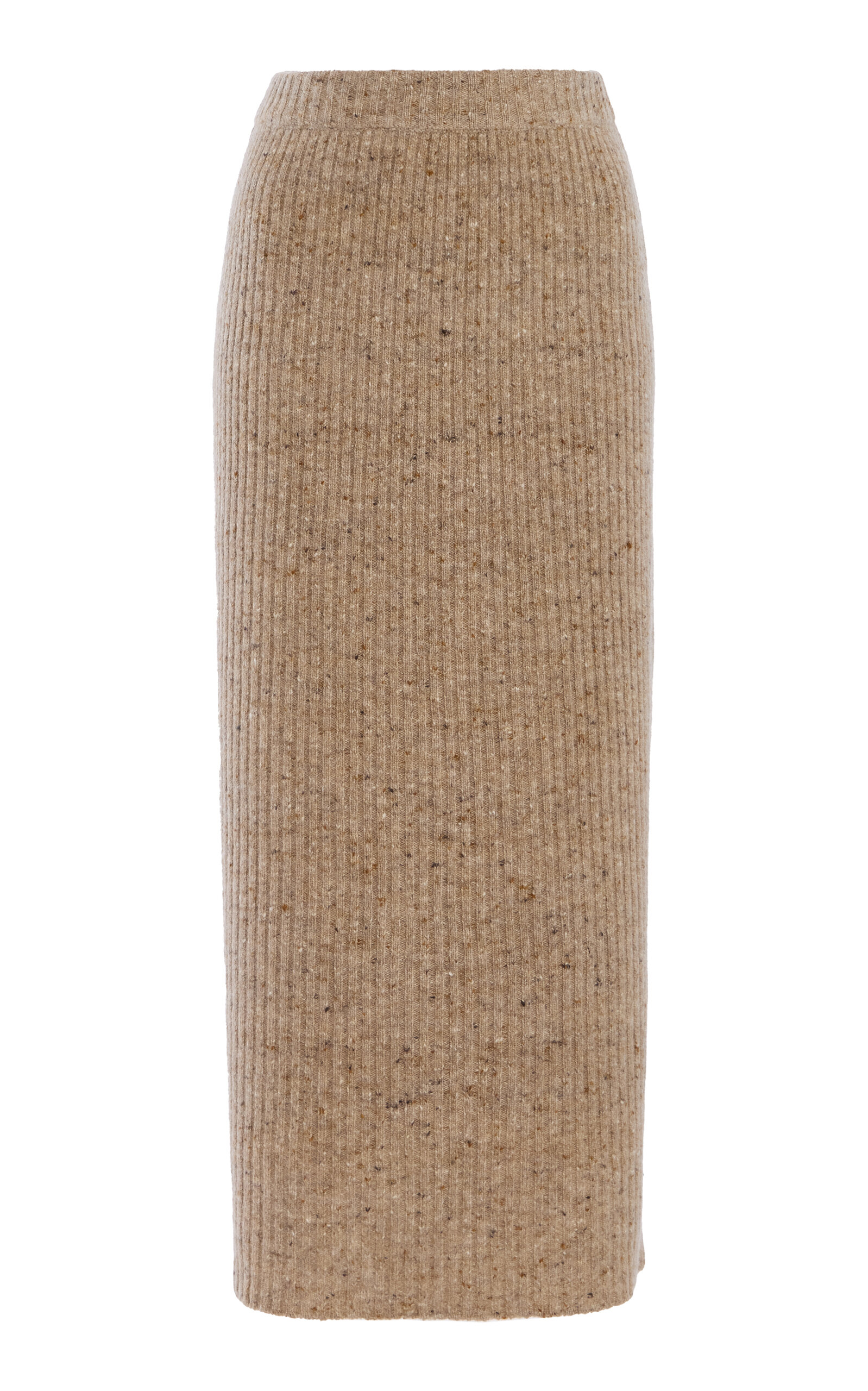 Co Midi Knit Wool-cashmere Skirt In Brown