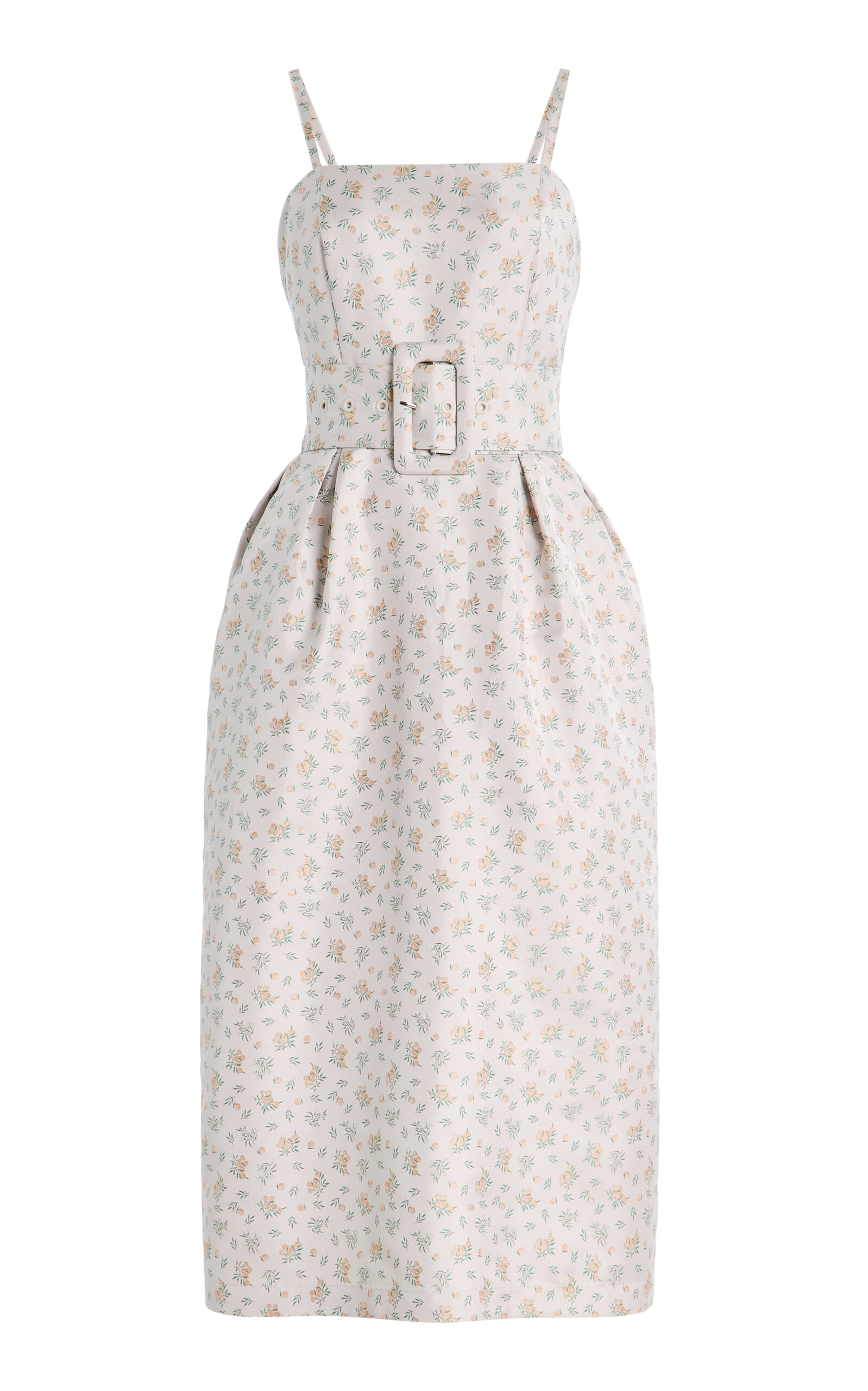 Rosie Assoulin Artichoke Belted Jacquard Dress