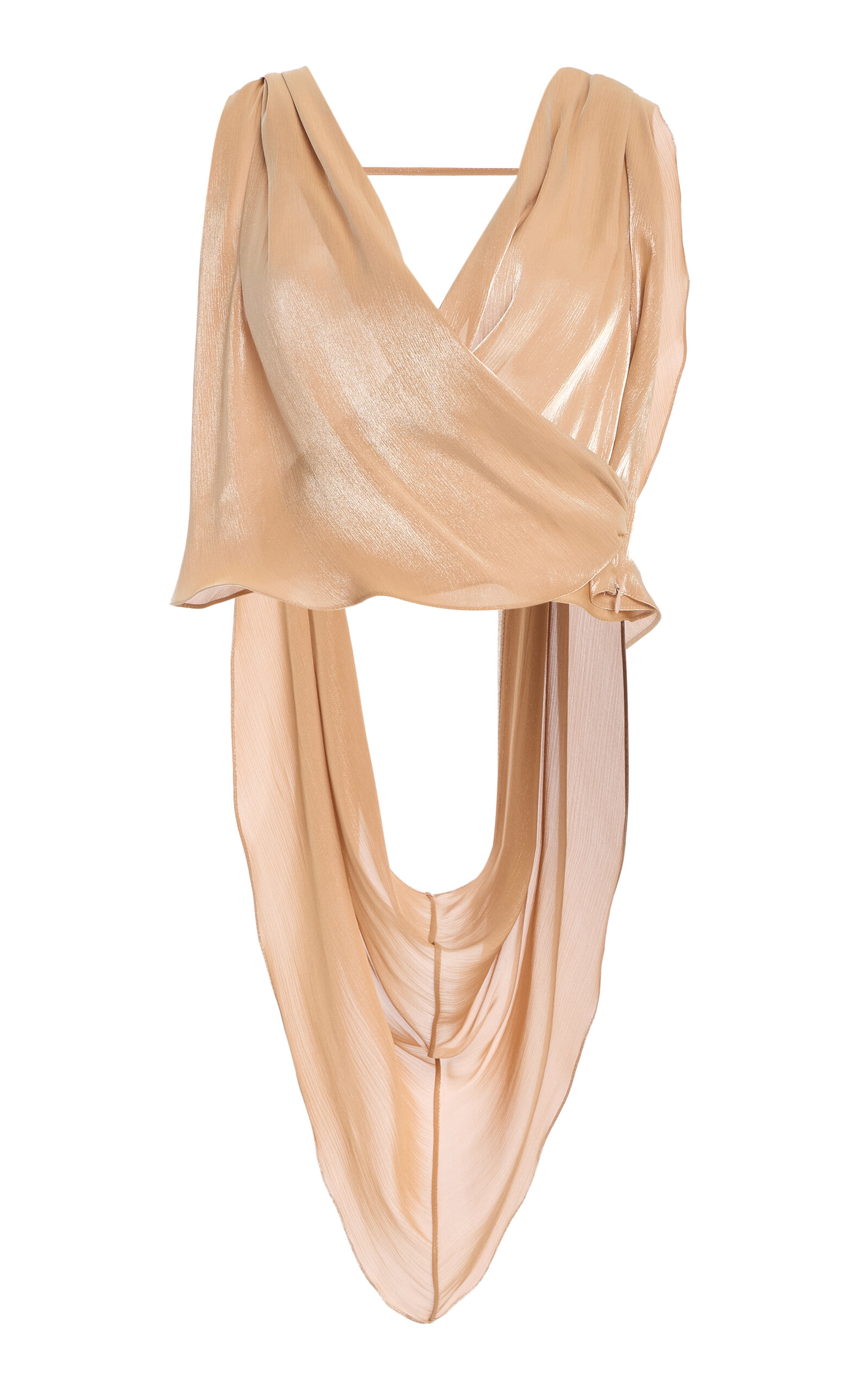 Sev Draped Satin Jumpsuit In Pink