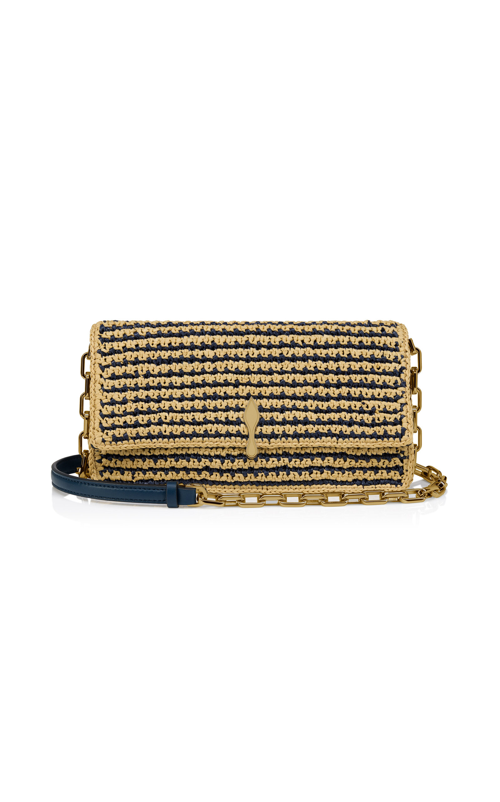 Christian Louboutin Bettina Raffia Crossbody Bag
