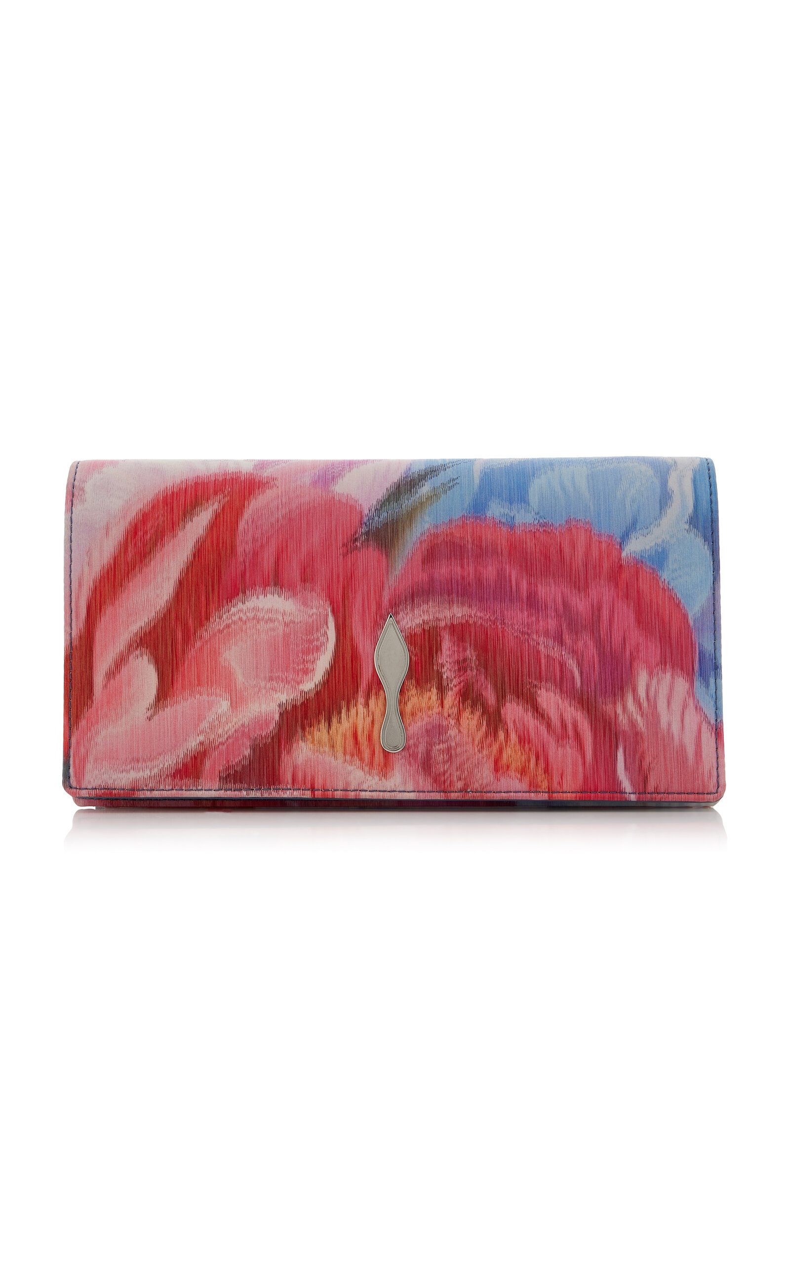 Christian Louboutin Bettina Peony-Printed Crepe Clutch - Moda Operandi