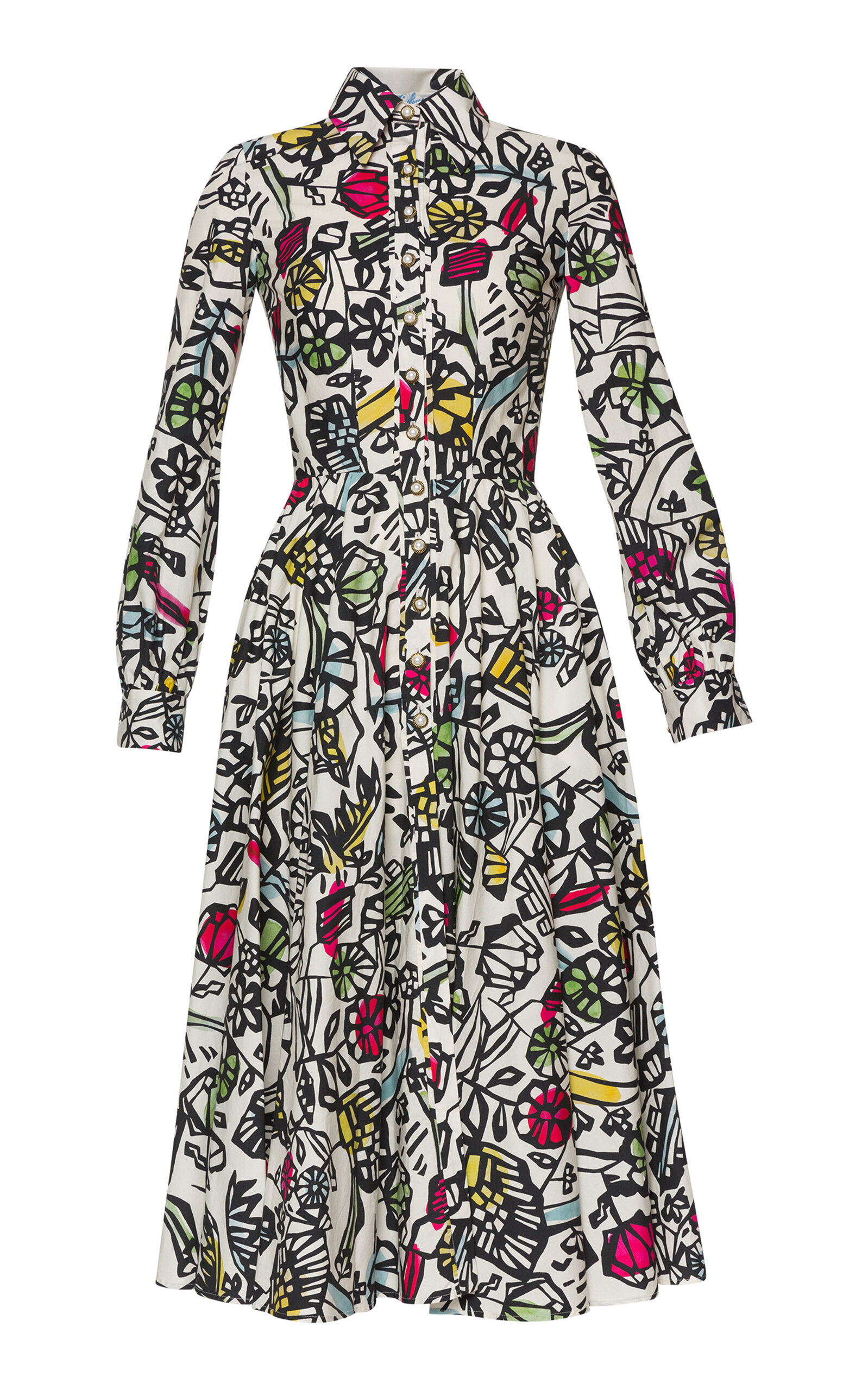 Stella Printed Cotton Midi Dress
