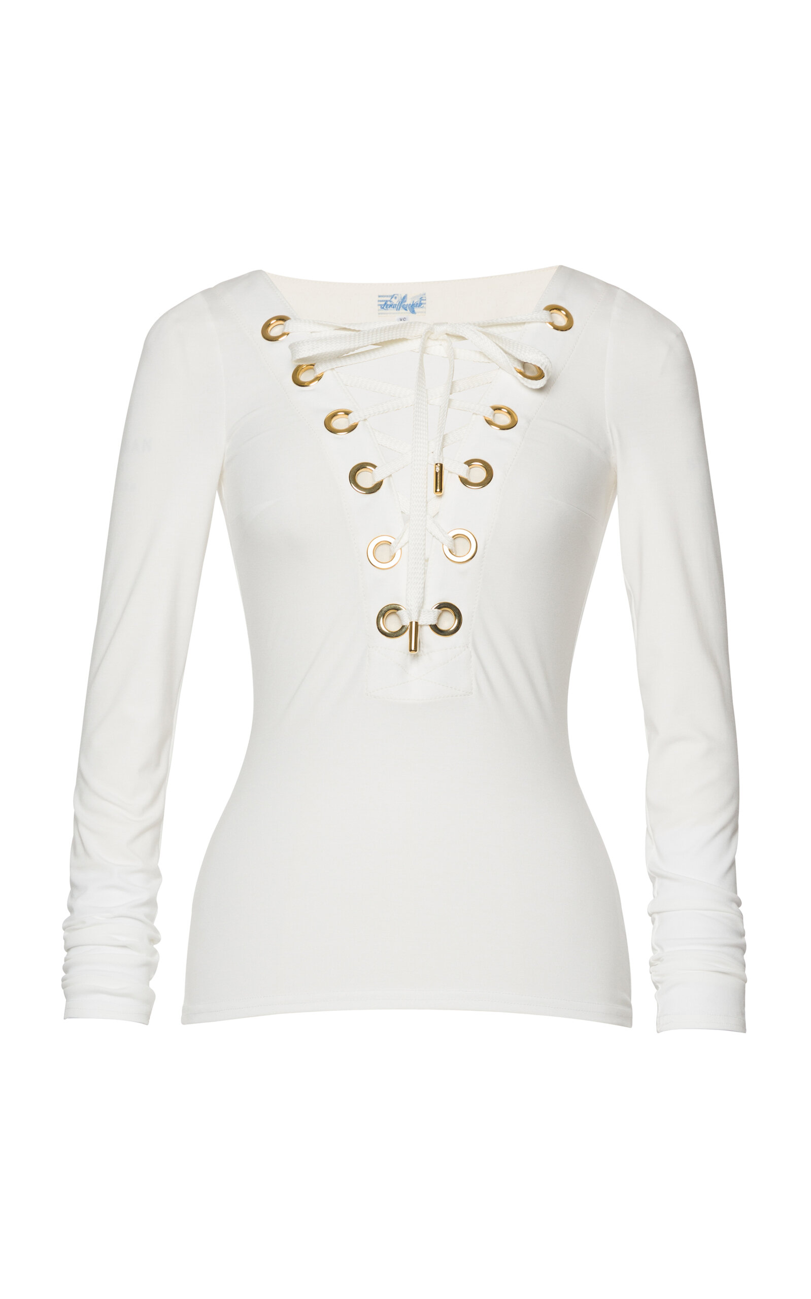 Lena Hoschek Naughtical Lace-Up Top - Ivory