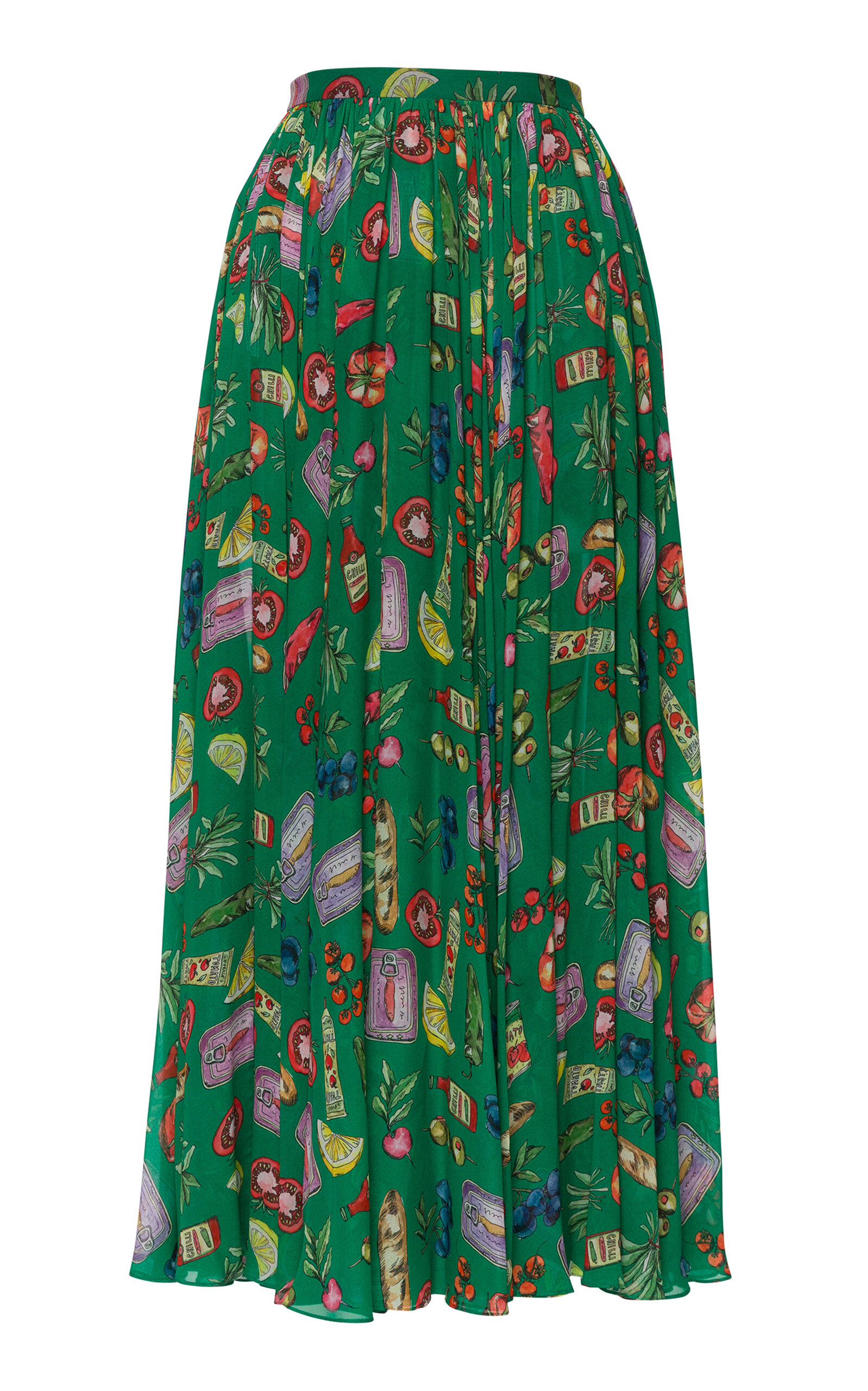 Lena Hoschek Vittoria Printed Maxi Skirt - Green - XL