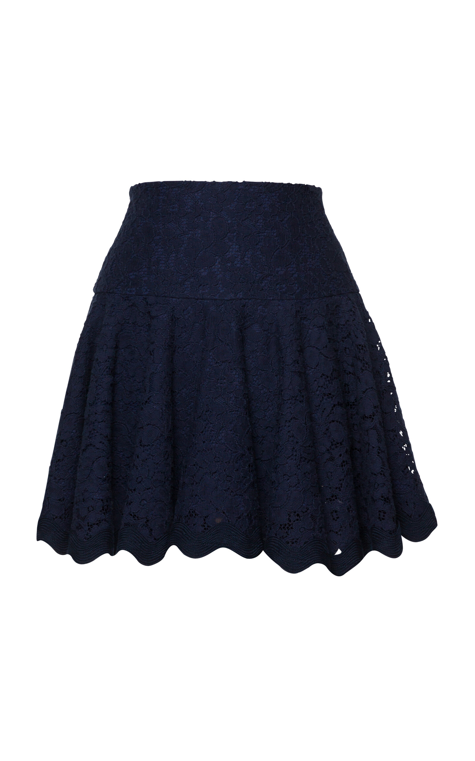 Marchesa Lace Cotton-Blend Mini Skirt