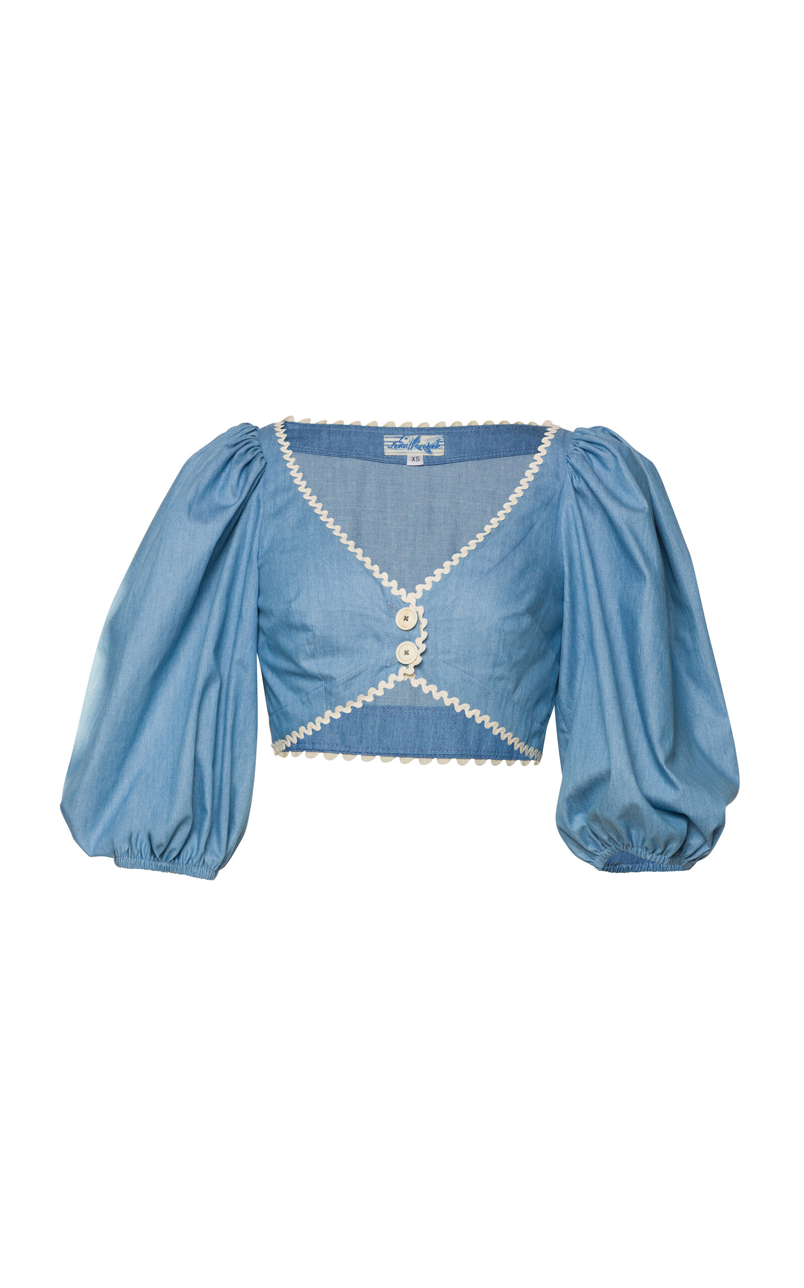 Grazia Scalloped Cotton Blouse