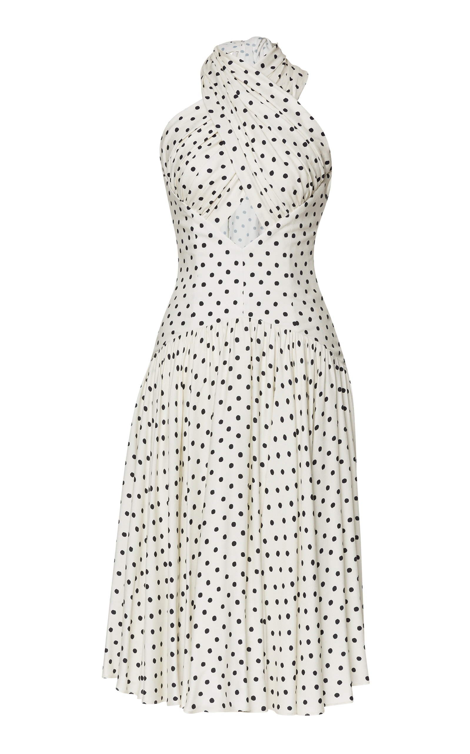 Lena Hoschek Flirtatious Cutout Midi Dress - Black/white - XXL