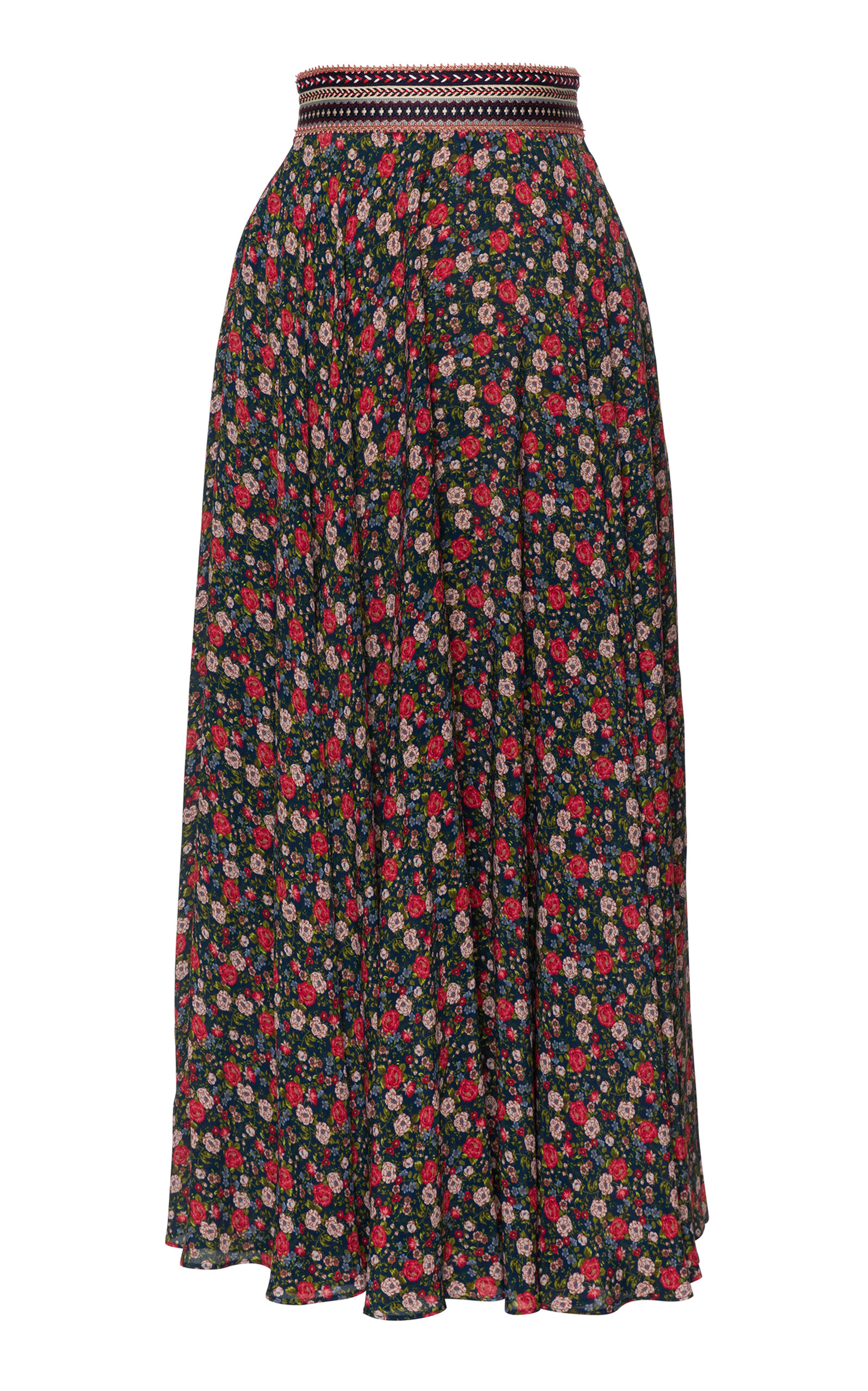 Lena Hoschek Maeve Printed Maxi Skirt - Multi - XL