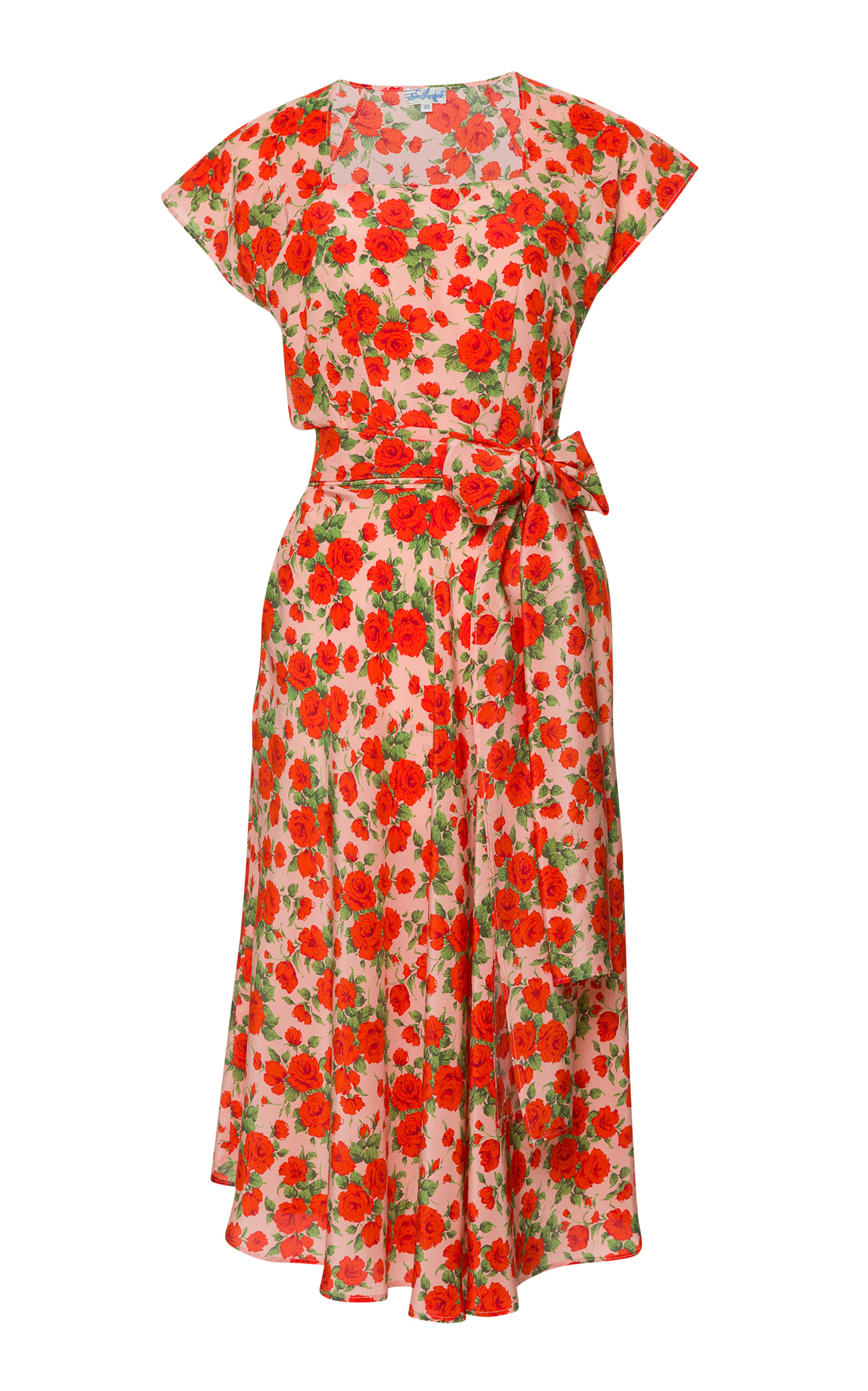 Dorothy Floral Silk Midi Dress
