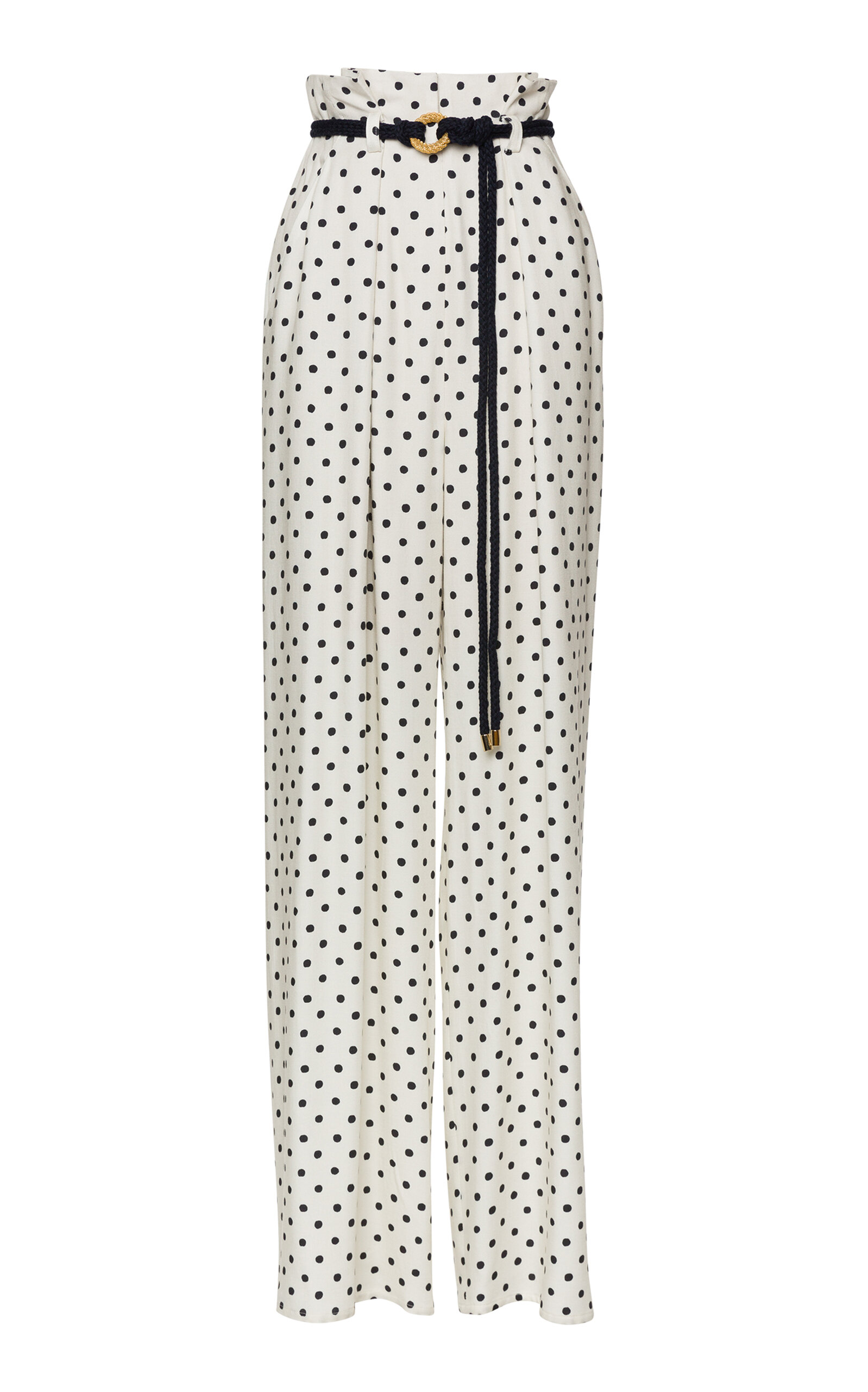 Lena Hoschek La Dolce Vita Polka-Dot Wide-Leg Pants
