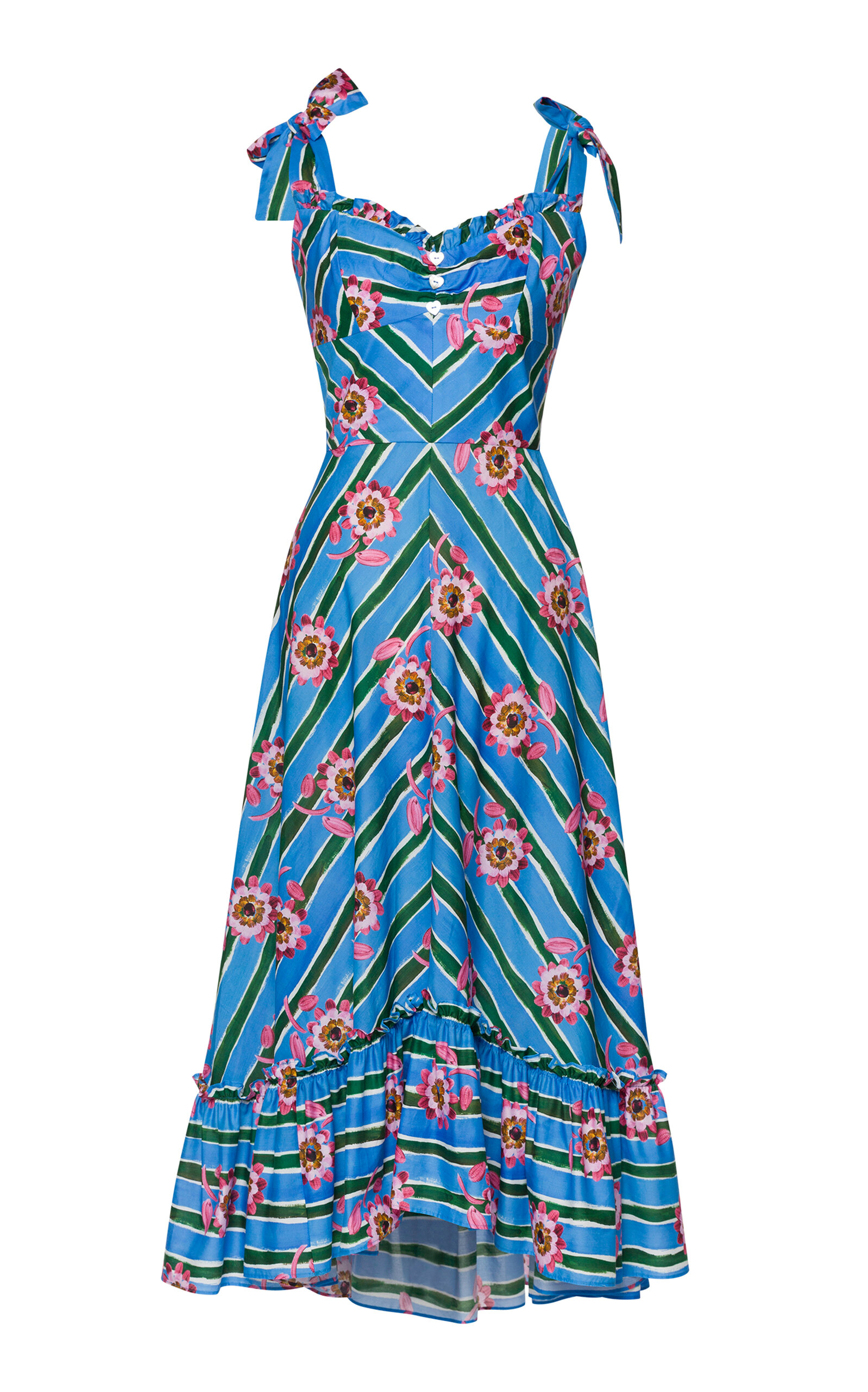 Portofino Printed Cotton Midi Dress