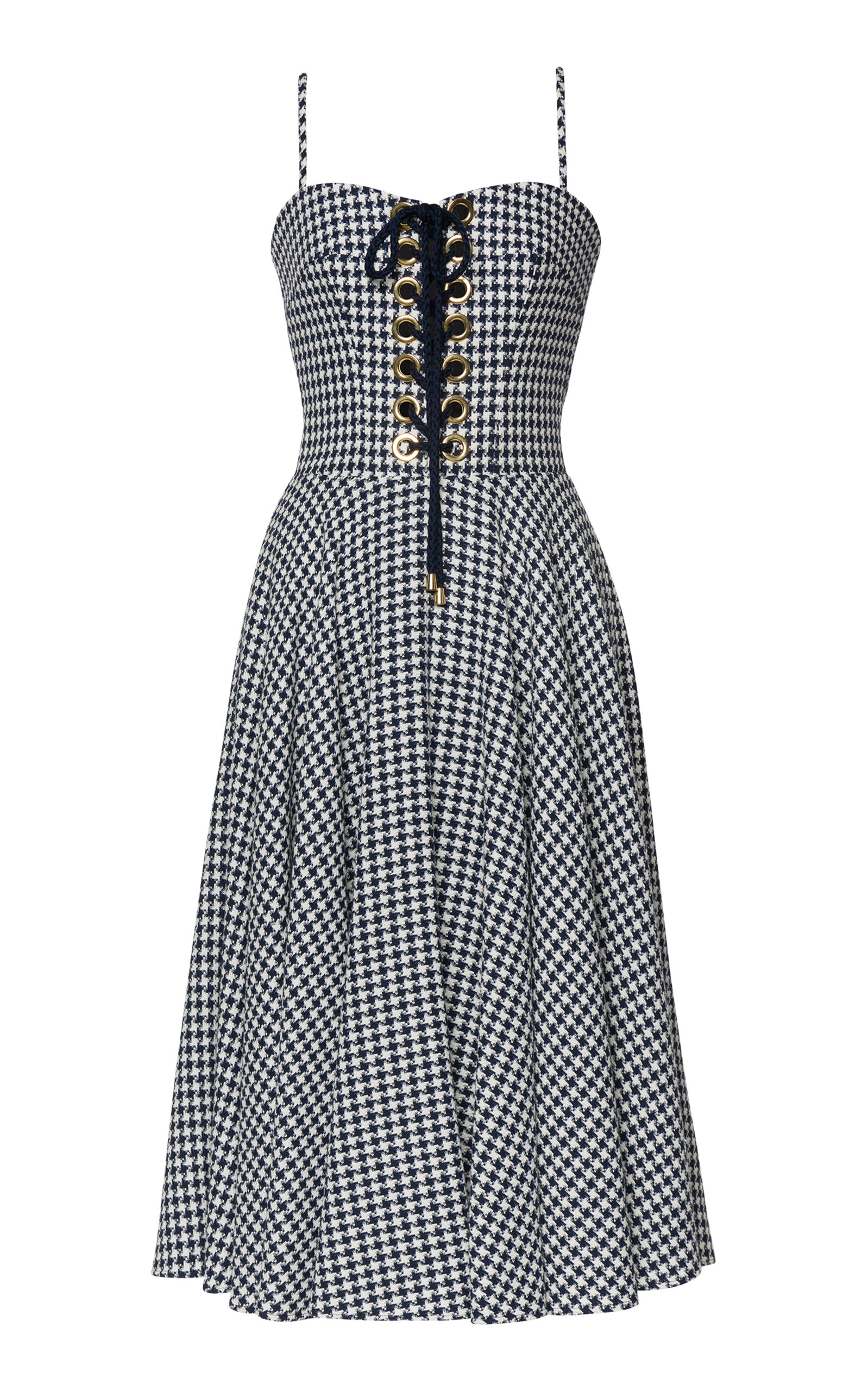 Sunny Side Lace-Up Midi Dress