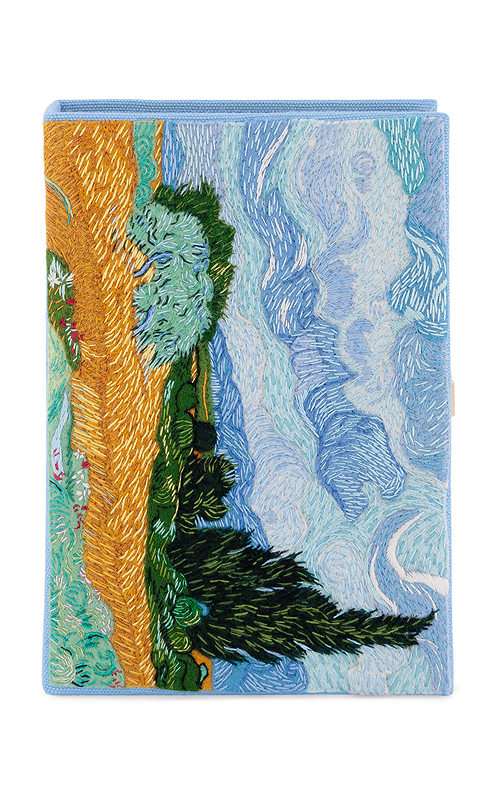 Olympia Le-Tan Wheat Field With Cypresses Embroidered Clutch - Multi - OS