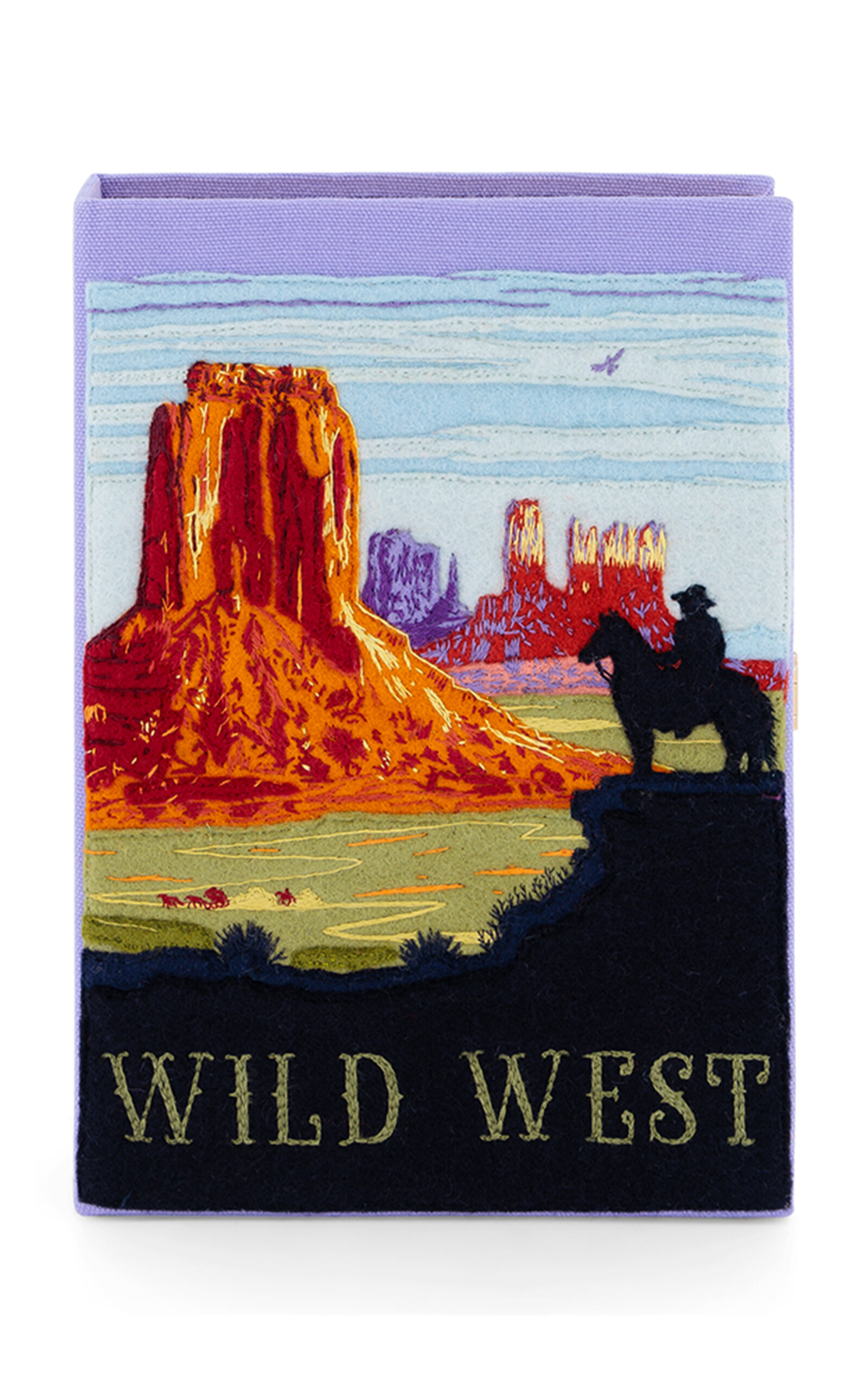 Olympia Le-Tan Monument Valley: Cowboy Ranger Embroidered Clutch - Multi - OS