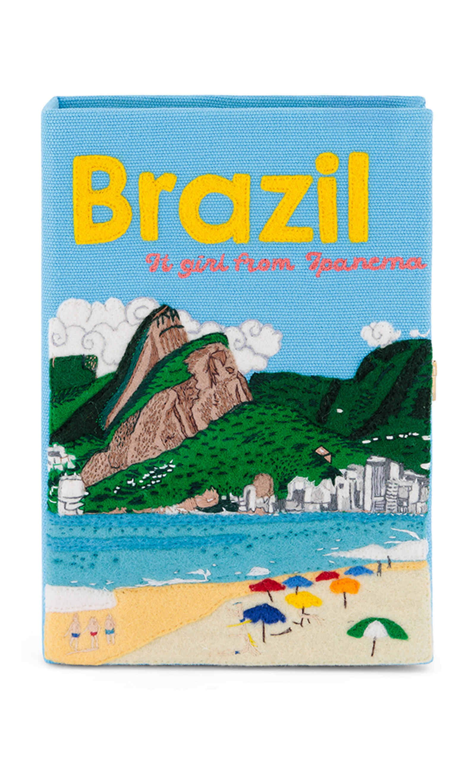 Olympia Le-Tan It Girl From Ipanema Embroidered Clutch - Light Blue - OS