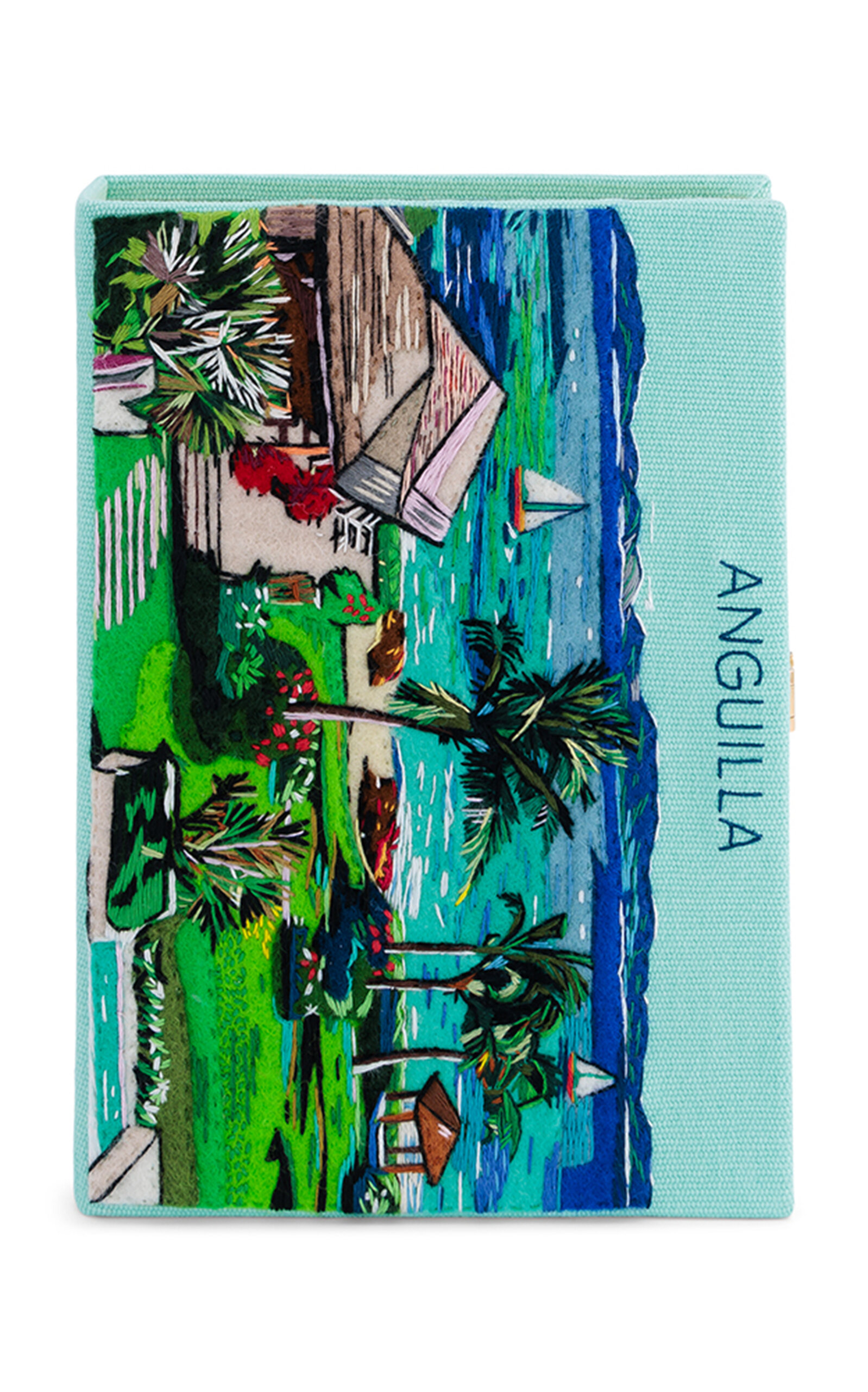 Olympia Le-Tan Anguilla Embroidered Clutch - Blue - OS