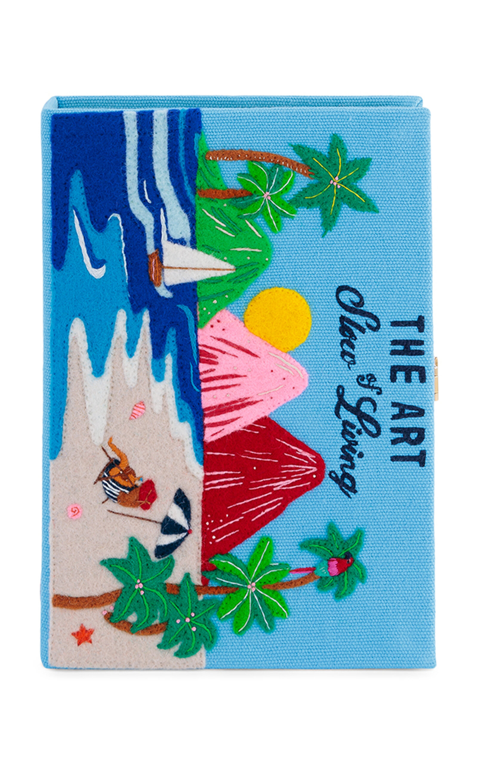 Olympia Le-Tan The Art of Slow Living Embroidered Clutch - Light Blue - OS