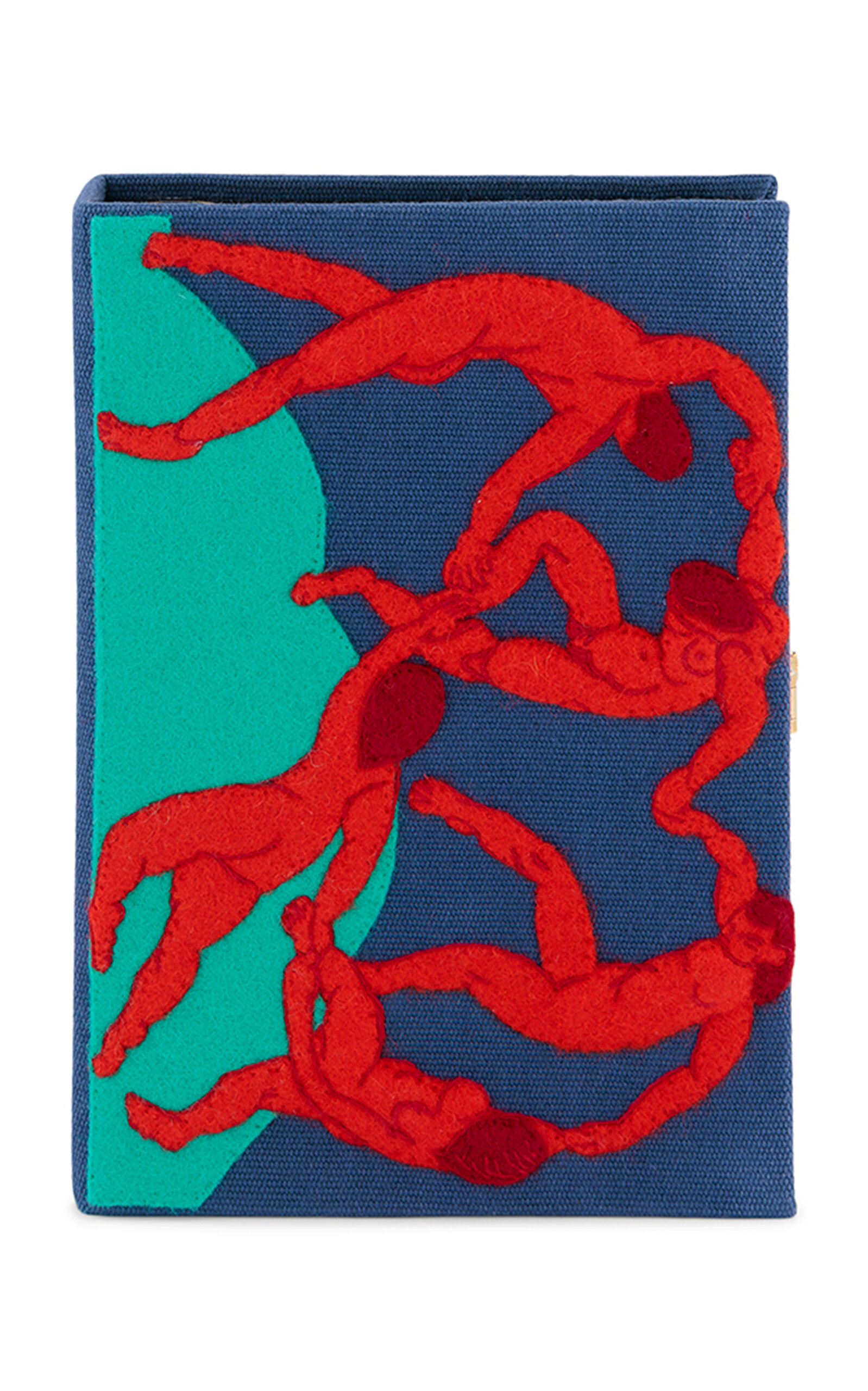 Olympia Le-Tan Dance Embroidered Clutch - Blue - OS