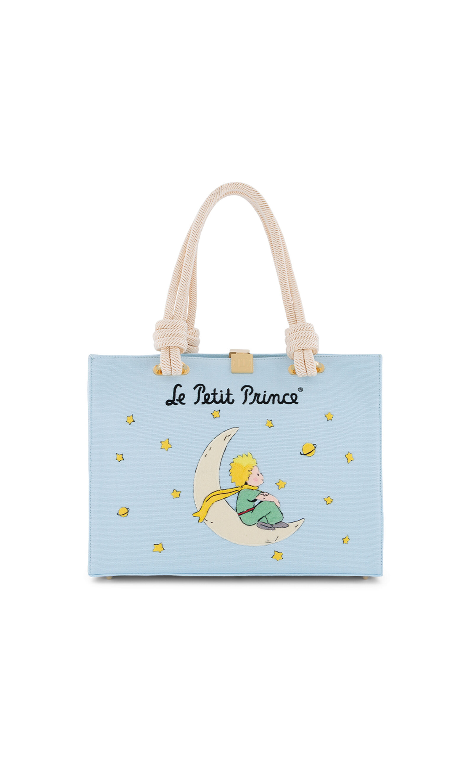 Olympia Le-Tan x Le Petit Prince Dreaming On The Moon Small Tote - Light Blue - OS