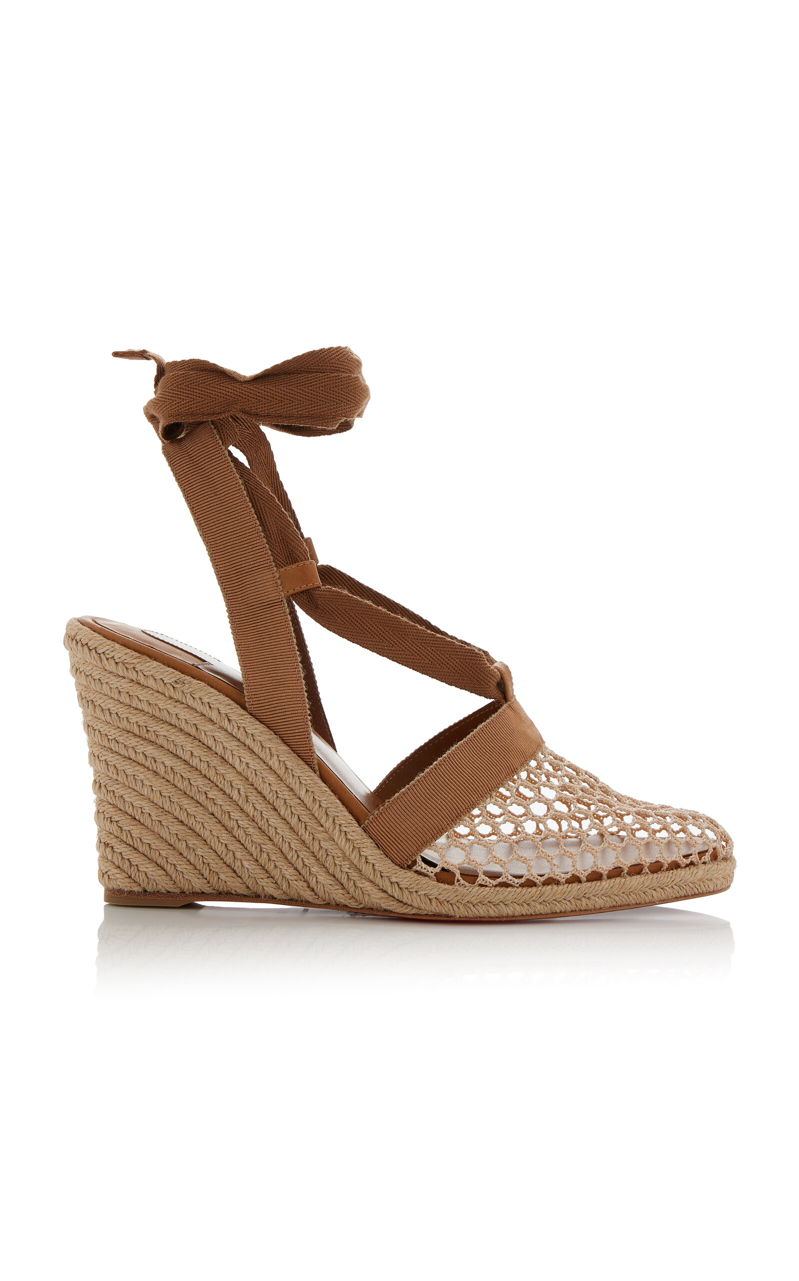 Christian Louboutin Toleda 85mm Crocheted Espadrille Wedge Sandals