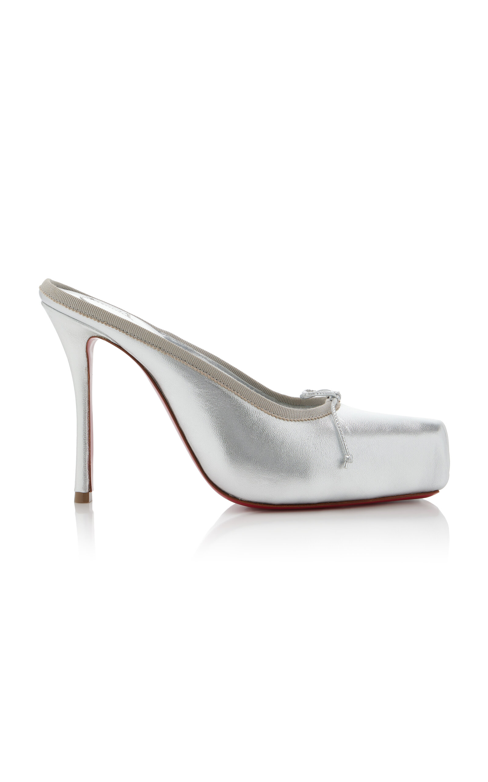 Christian Louboutin Cassia 100mm Metallic Leather Mules - Women's Shoes