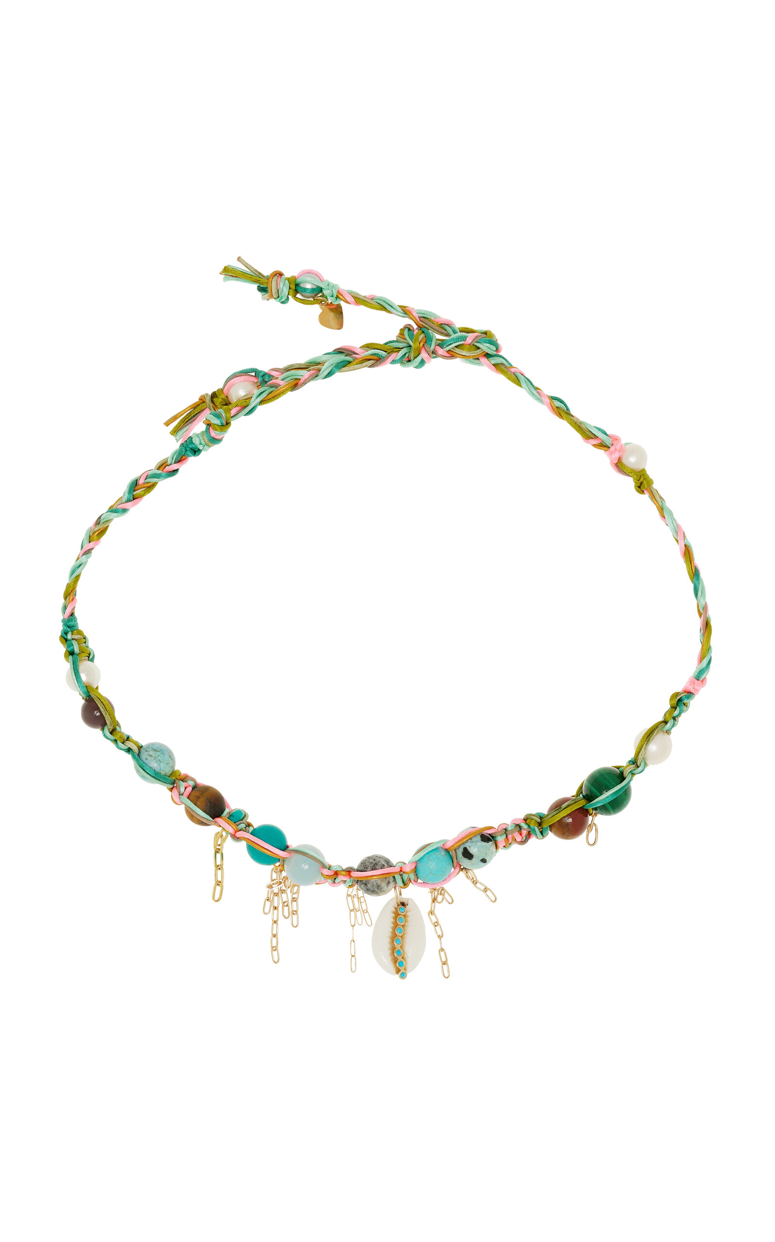 Joie Digiovanni Turquoise Dream Cowrie Shell Rockstar Choker In Blue