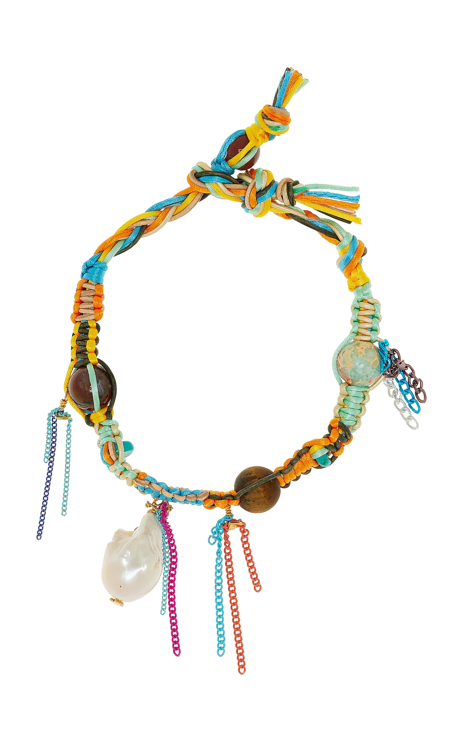 Joie Digiovanni Turquoise Pearl Rockstar Anklet In Blue