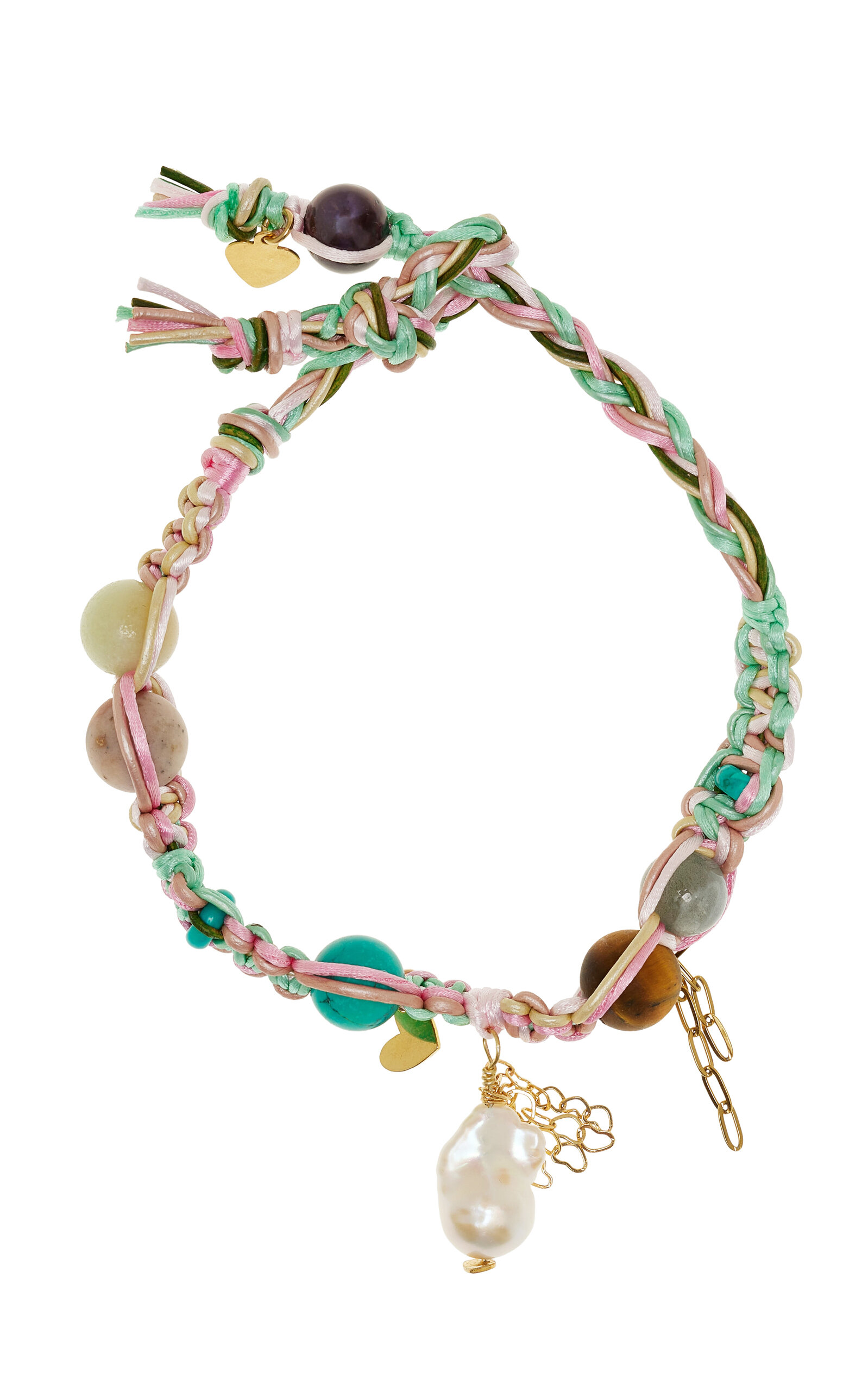 Joie Digiovanni Angel Wing Barbie Pearl Rockstar Anklet In Pink