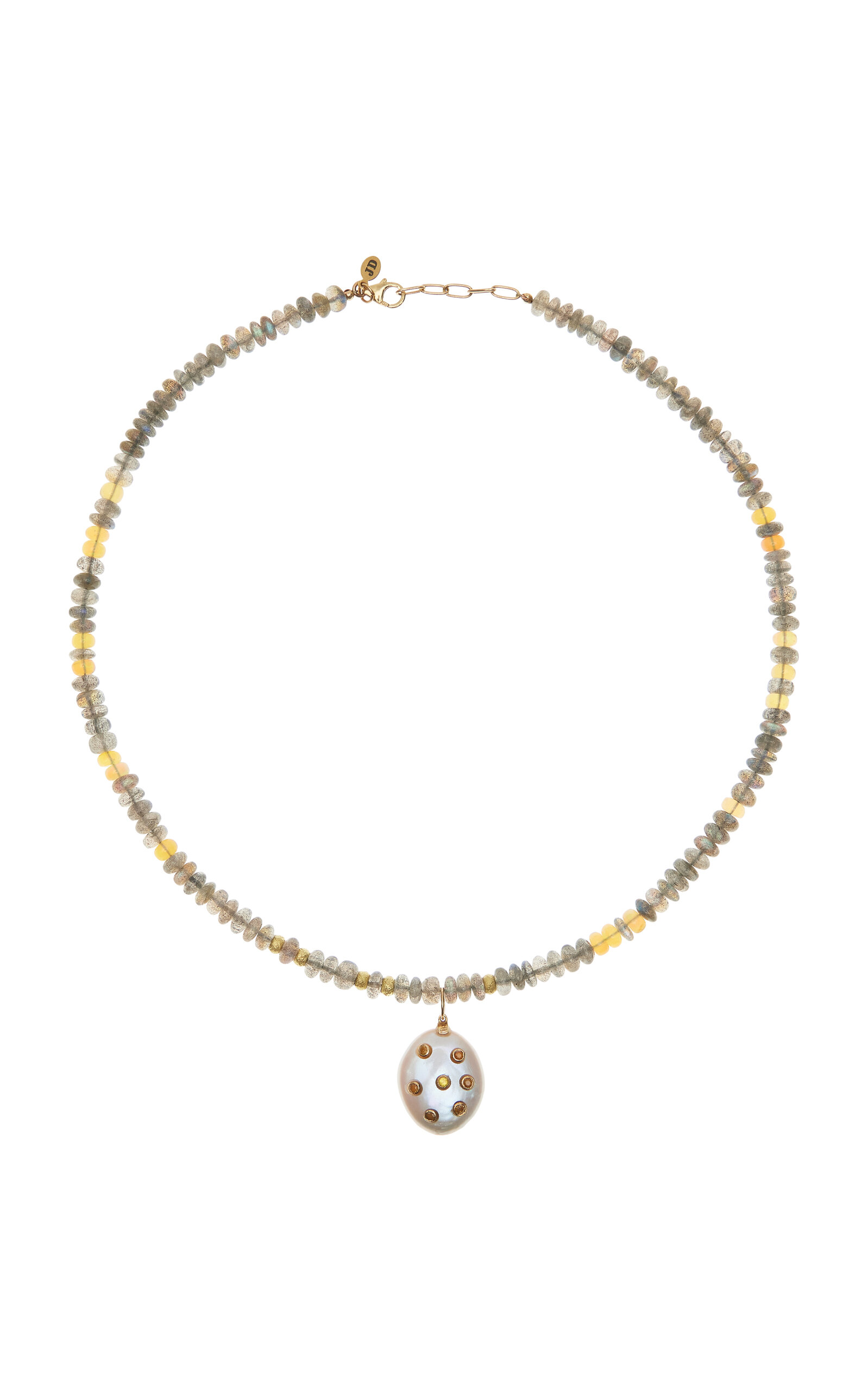 Joie Digiovanni 18k Yellow Gold  Sapphire Pearl Necklace