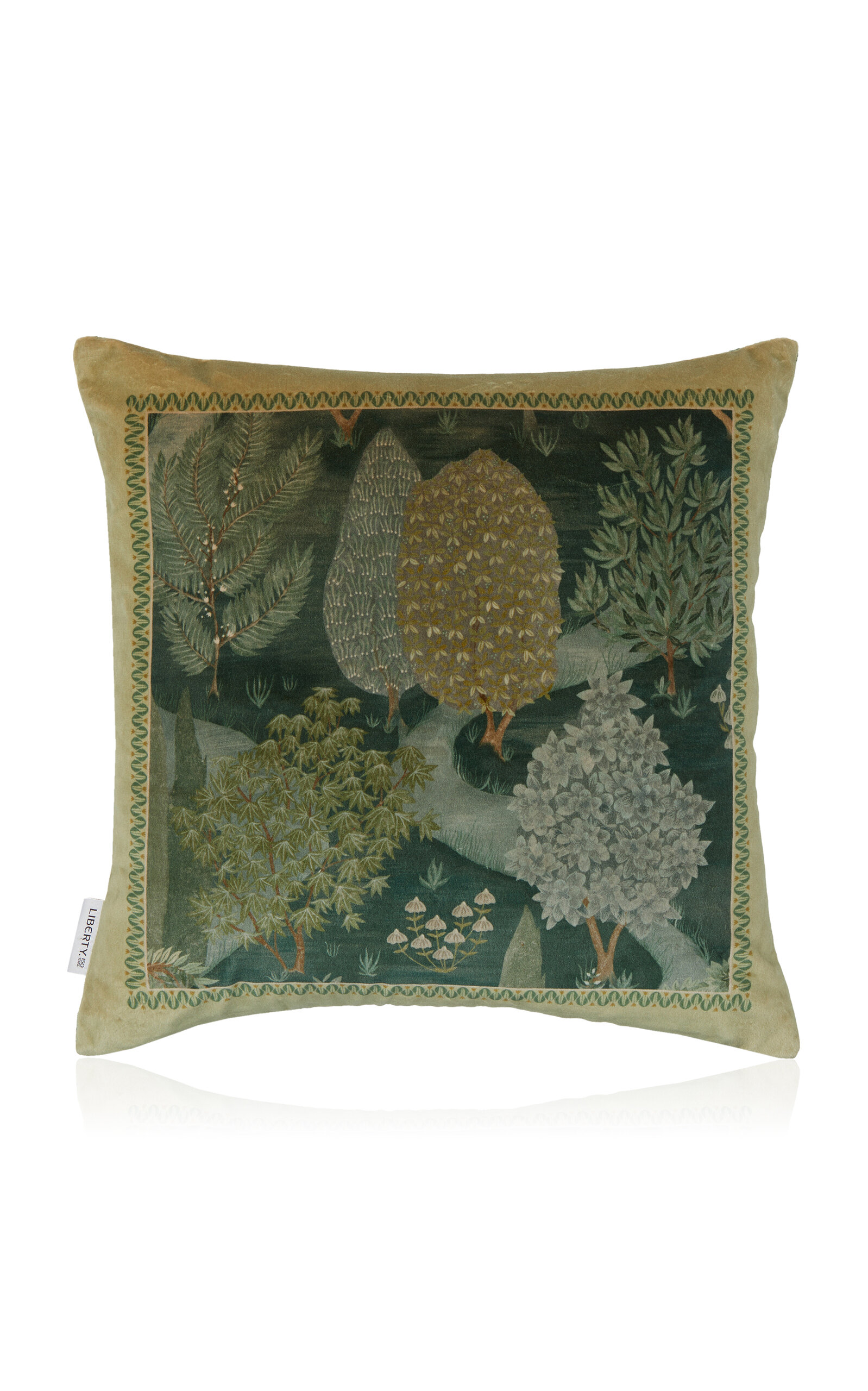 Liberty London Persian Gardens Velvet Cushion In Green