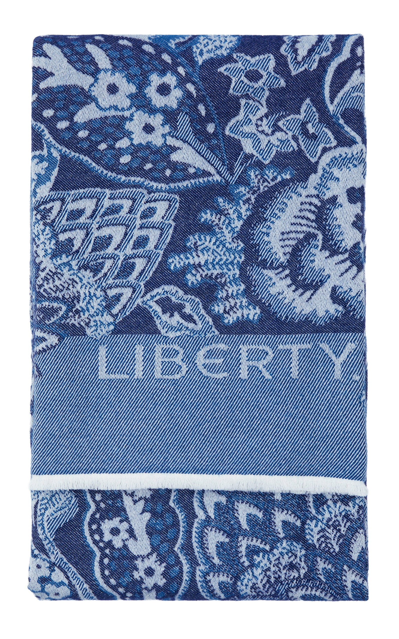 Liberty London Patricia Wool Throw In Blue